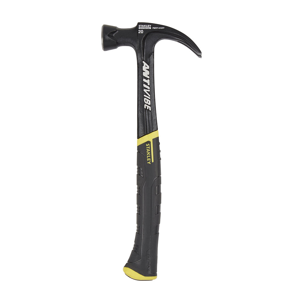 Stanley FatMax Klauenhammer AntiVibe – Kopfgewicht 453 g, Breite 130 mm – Gummigriff