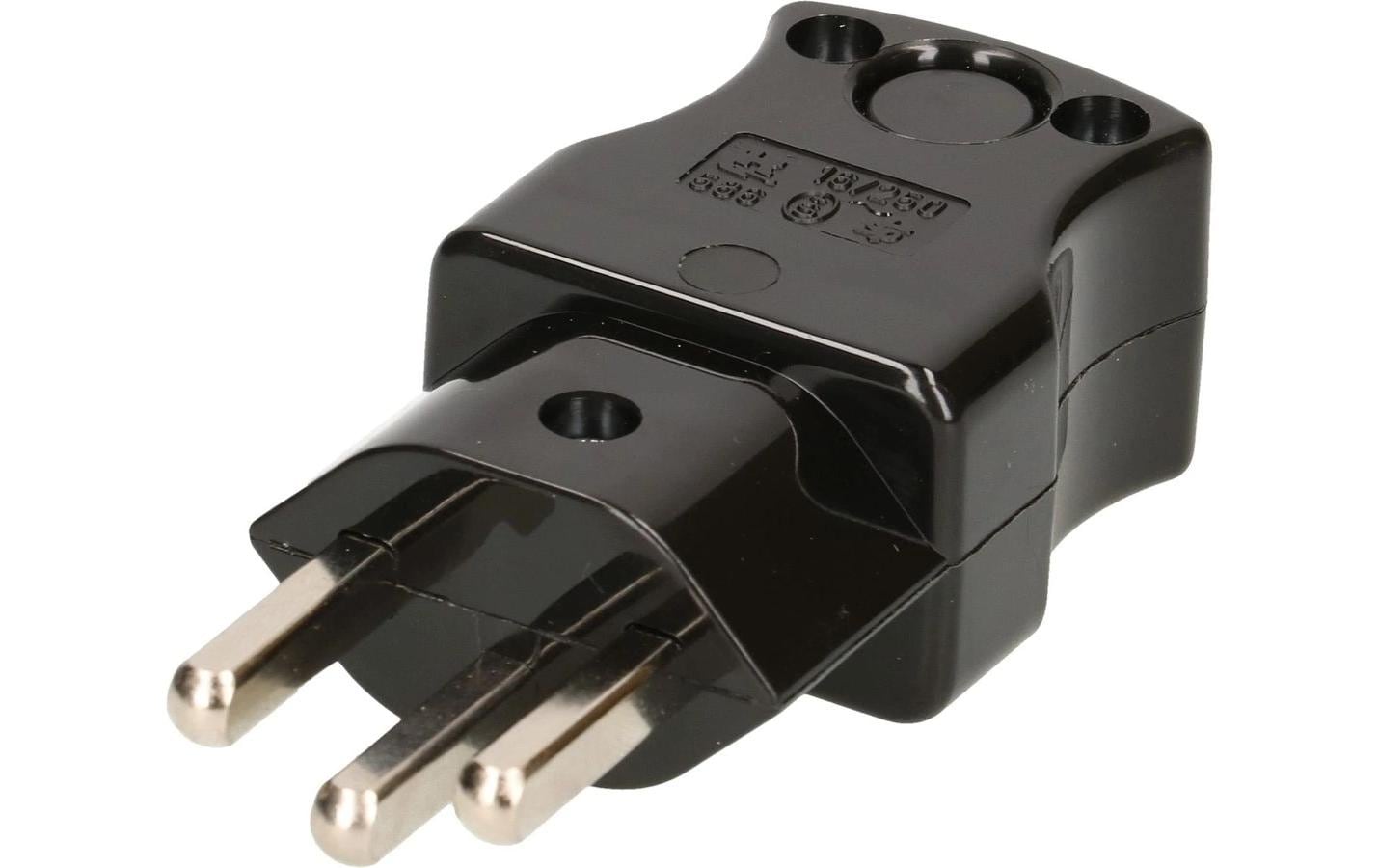 Max Hauri AG Max Hauri Montagestecker T23, 16 A 230 V, Schraubklemme, 36×77×24 mm – schwarz