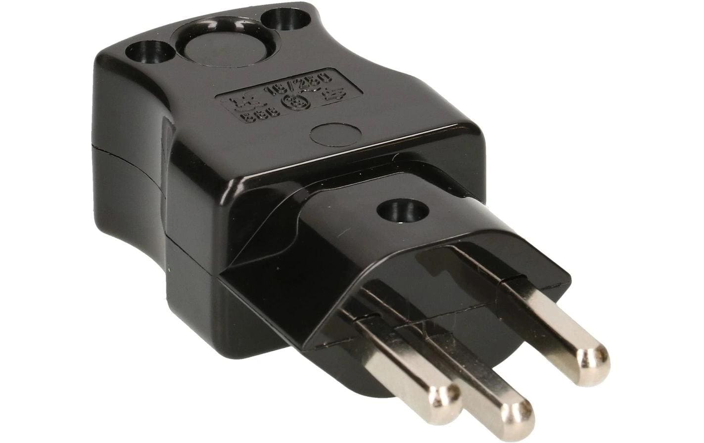 Max Hauri AG Max Hauri Montagestecker T23, 16 A 230 V, Schraubklemme, 36×77×24 mm – schwarz