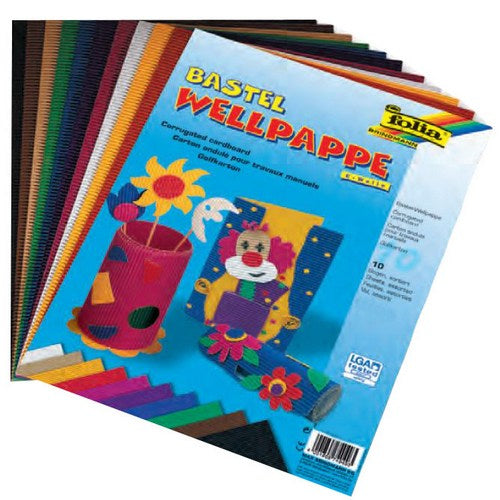 Folia Wellkarton Bogen strukturiert – rot, 50 × 70 cm, 1 Bogen