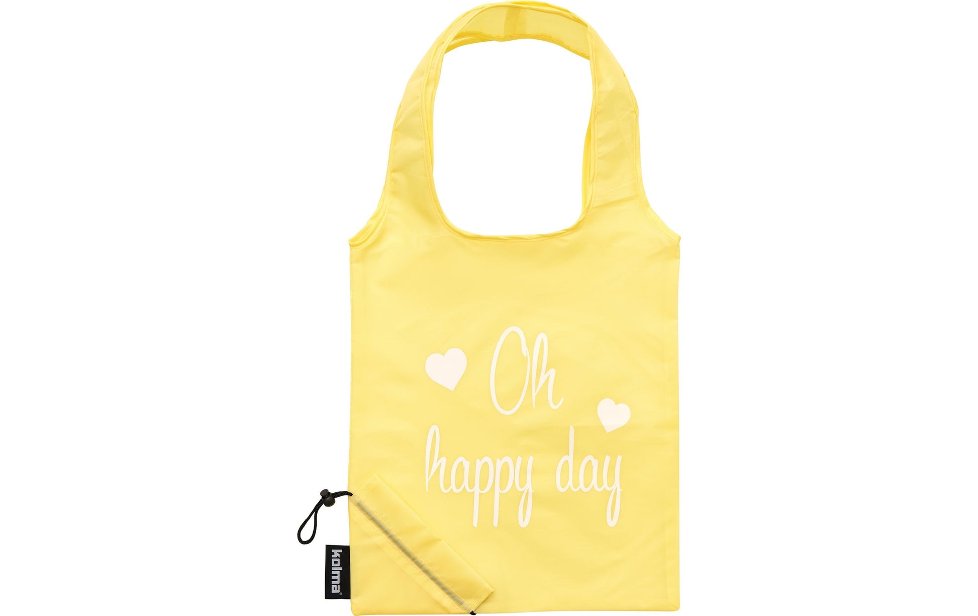 Kolma Stofftasche, rPET-Filz, Motiv Oh happy day, 345×390×5 mm