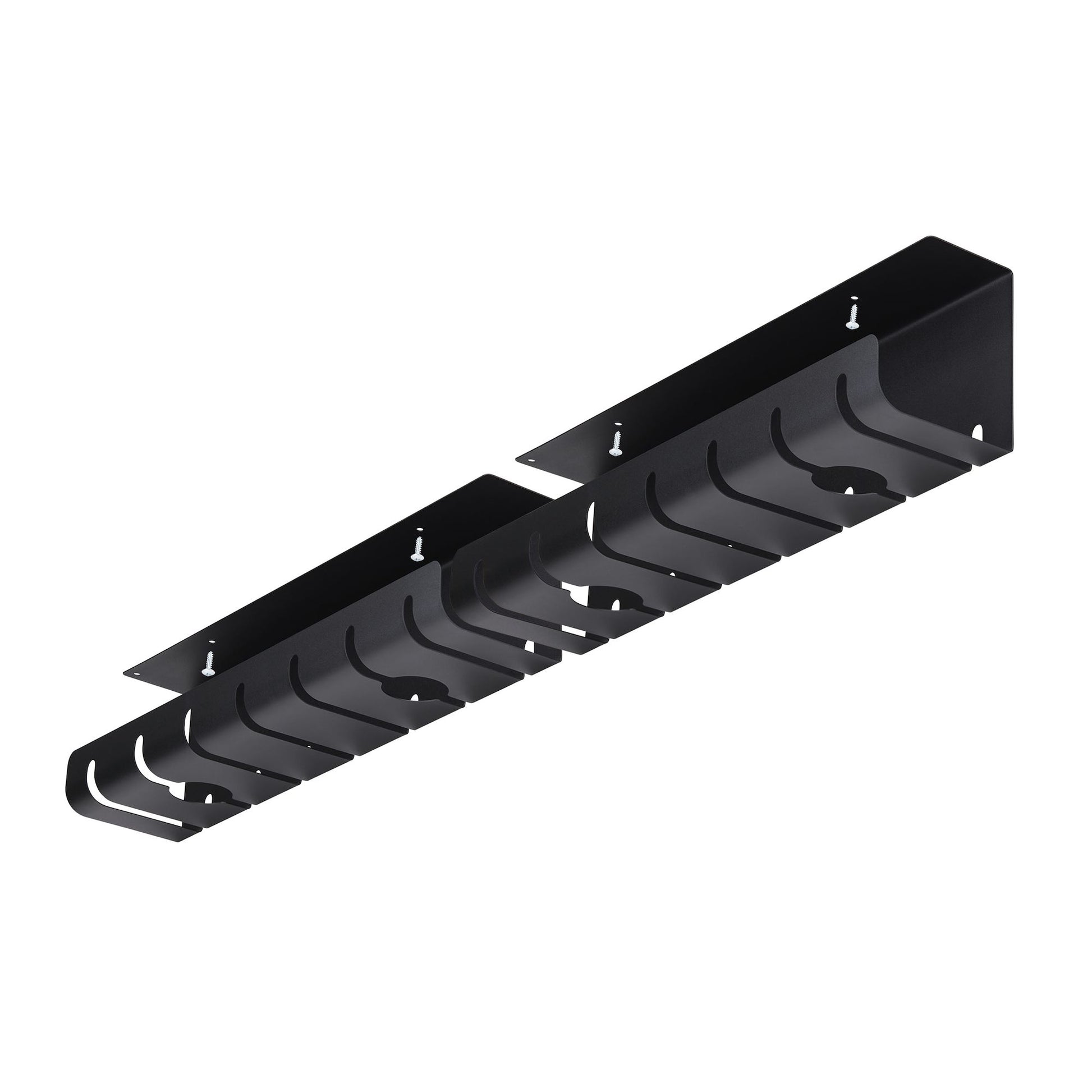 StarTech.com Untertisch-Kabelwanne – 110×530×130 mm – Stahl – Schwarz, 2 Stk.