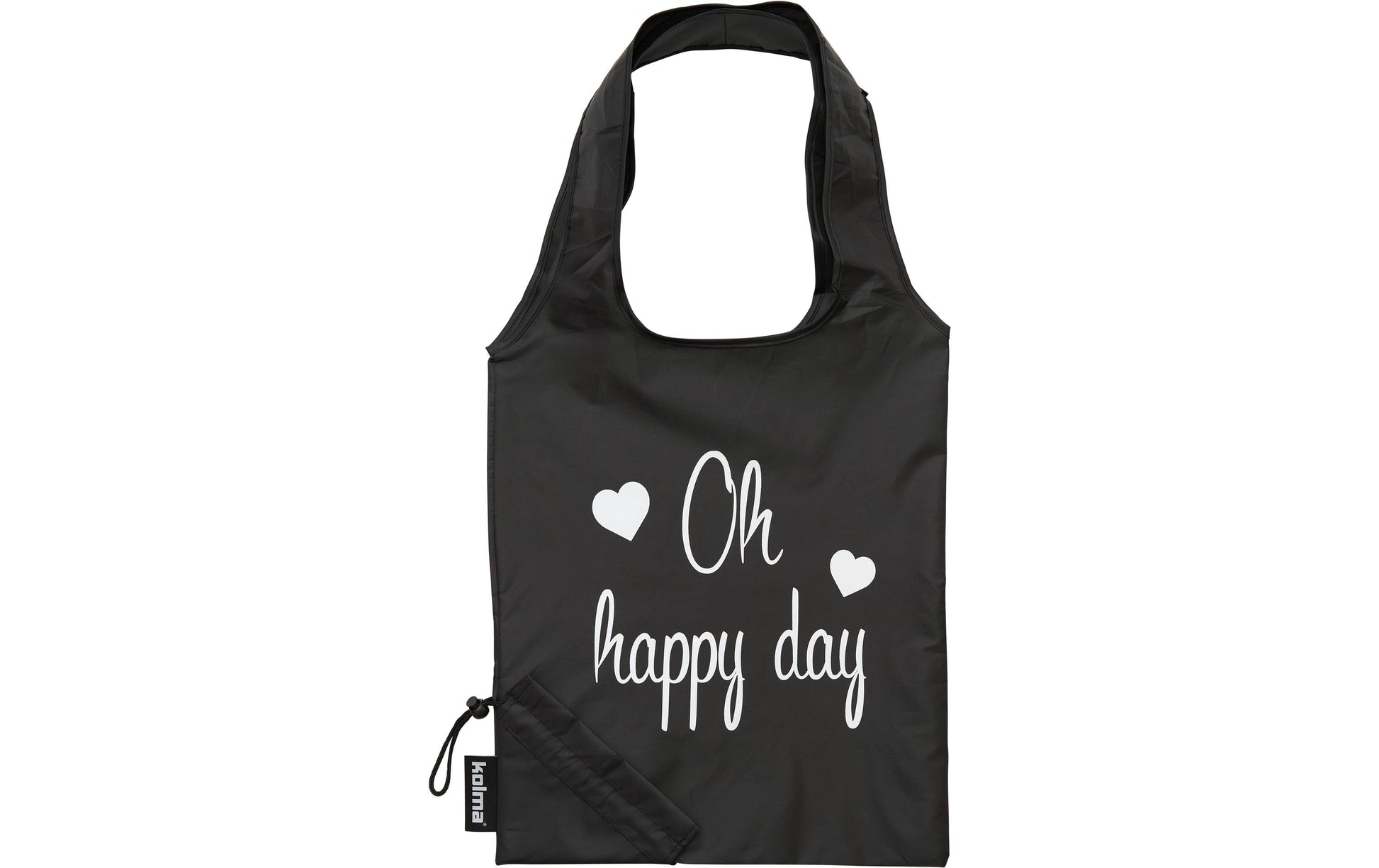 Kolma Stofftasche, rPET-Filz, Motiv Oh happy day, 345×390×5 mm