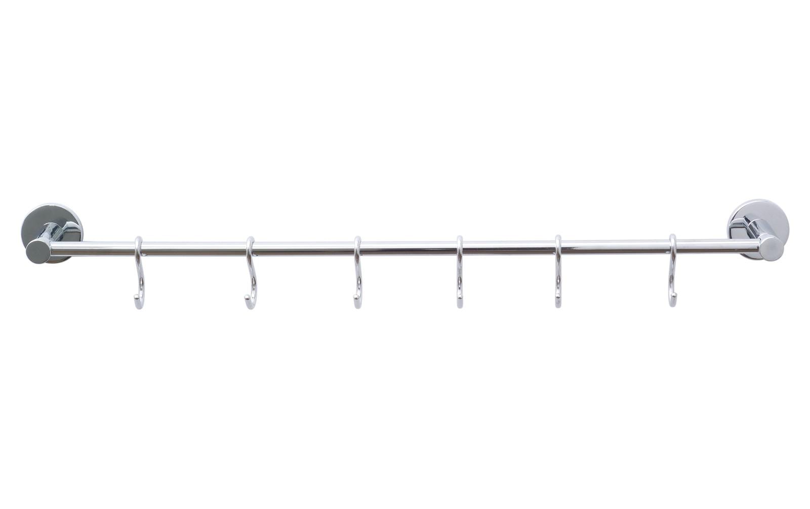 TESA Klebehaken – Metall, Chrom, 12 kg, Klebestreifen, 53,5×4,3 cm
