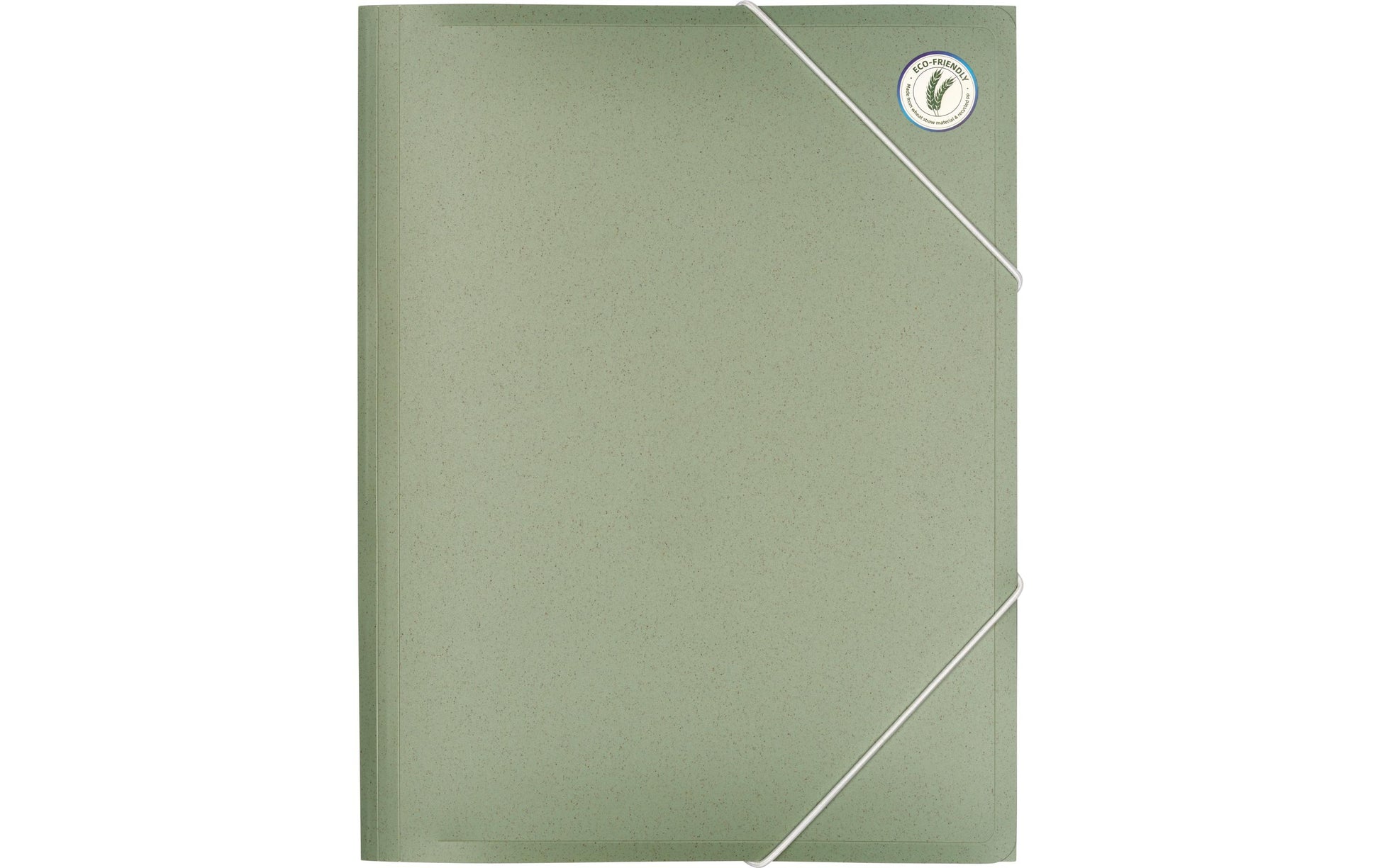 Kolma Sammelmappe für A4, Weizenstroh, Grün, mit Gummizug