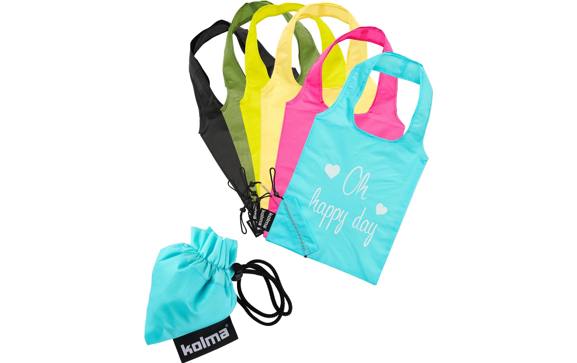 Kolma Stofftasche, rPET-Filz, Motiv Oh Happy Day, 345×390×5 mm