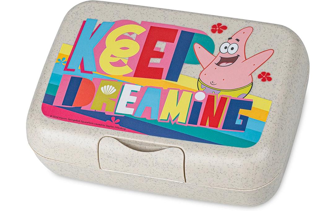 koziol Lunchbox 19,0 × 13,5 × 6,5 cm, Biokunststoff, mit Trennschale, SpongeBob, gelb