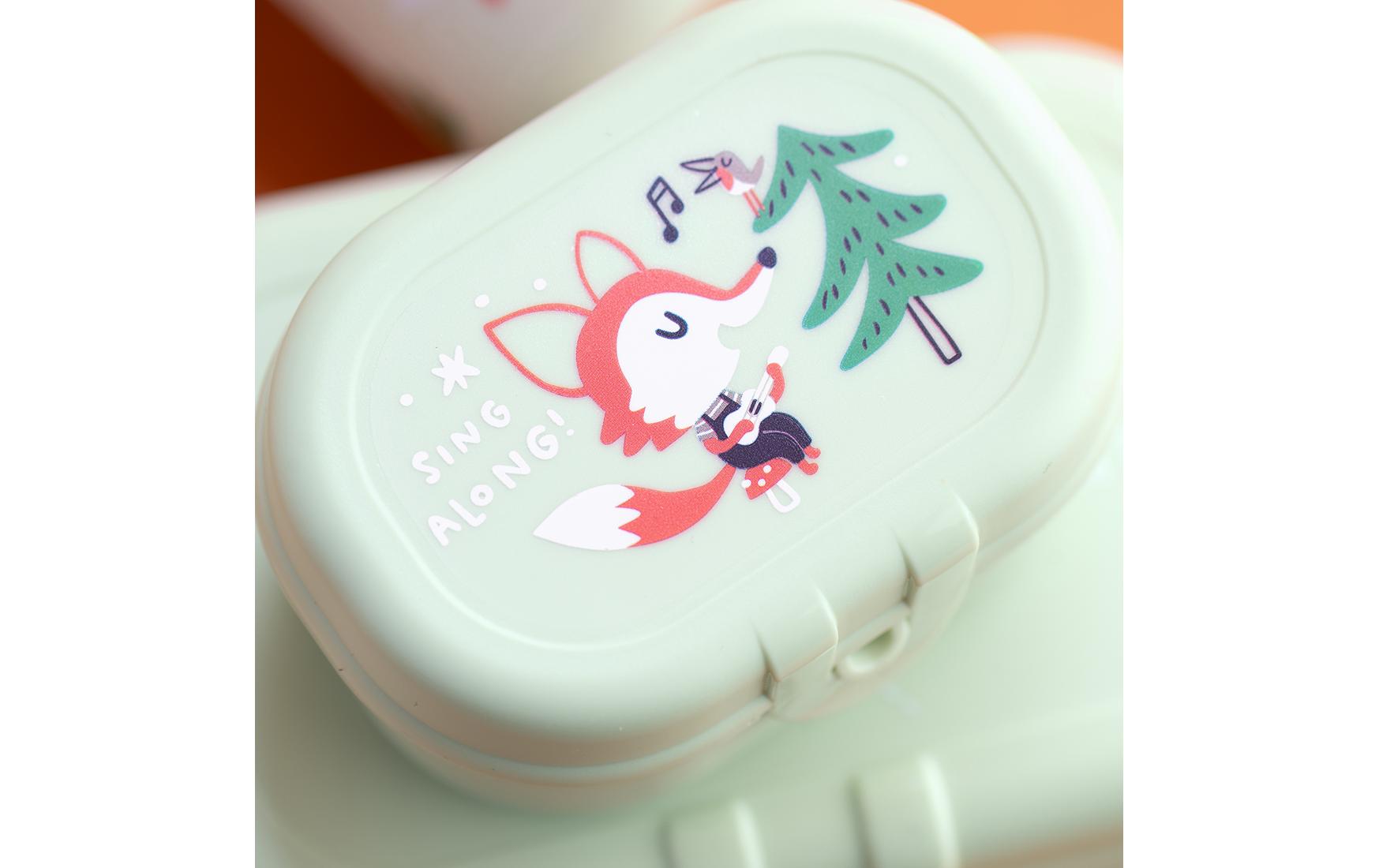 Koziol Lunchboxset HOP ON TO GO – 3er Set, Kunststoff (biozirkulär), Pistazie, mit Deckel, spülmaschinenfest