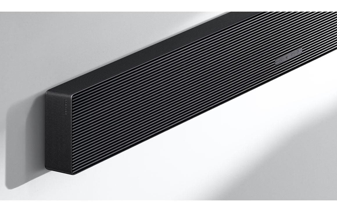 Samsung HW-QS700F – Soundbar mit kabellosem Subwoofer – 3.1.2, 345 W, für Apple AirPlay 2, HDMI 2.1, Schwarz