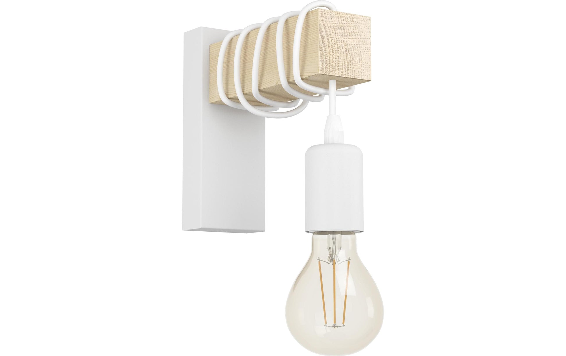 EGLO Wand-/Deckenleuchte Townshend – 18,5 × 6,5 × 21,5 cm, 10 W, nicht dimmbar, weiss, exkl. E27
