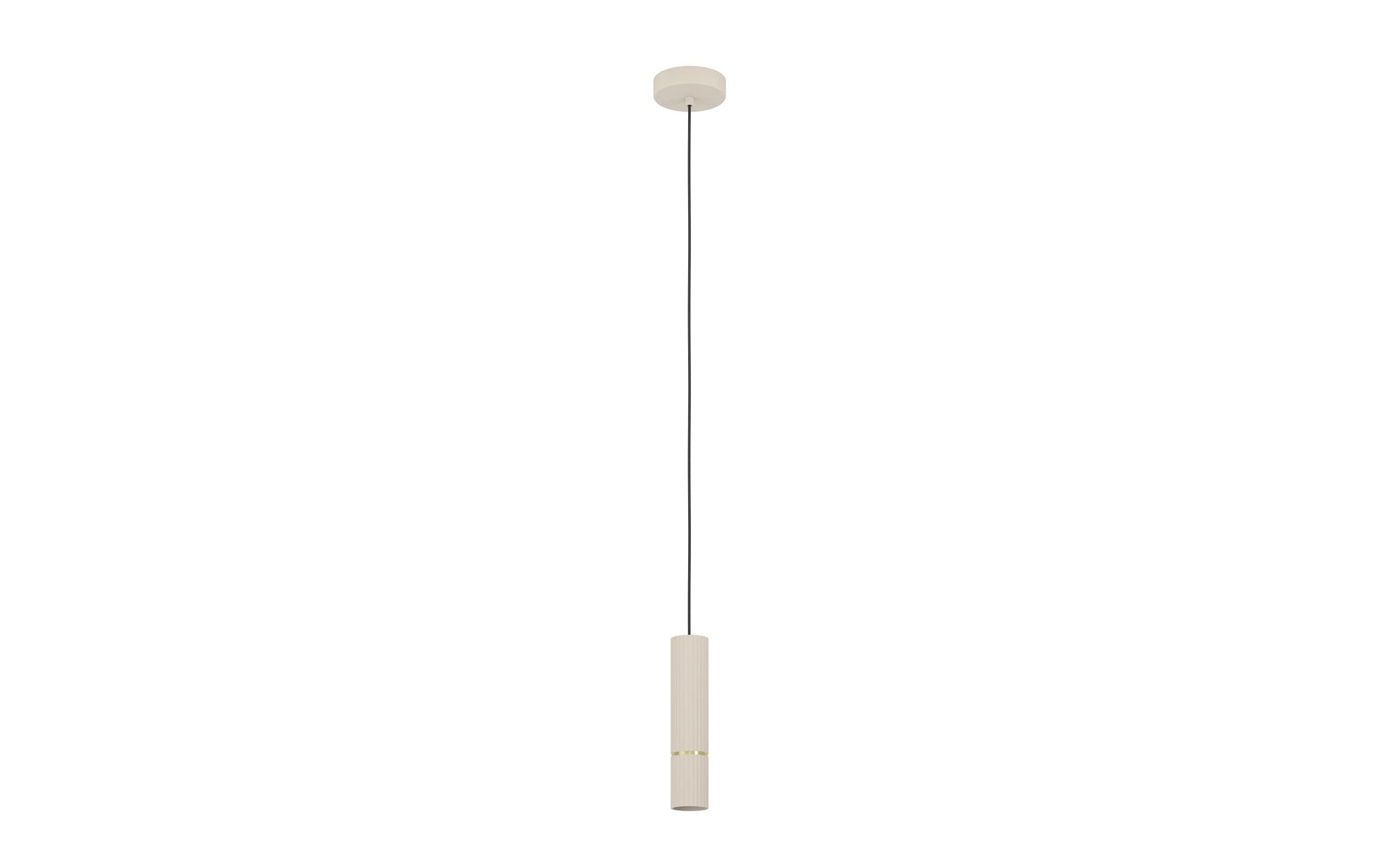 EGLO Pendelleuchte CAMINIA – Ø 11 × 110 cm, 345 lm, 4,7 W, 3000 K, beige, inkl. GU10