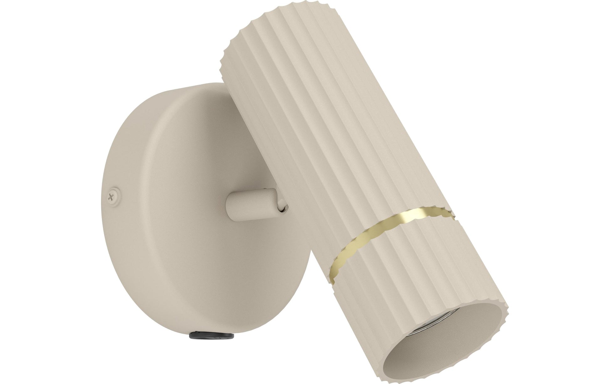 EGLO Wandleuchte CAMINIA – Ø 14 × 15,5 cm, 345 lm, 4,7 W, 3000 K, dimmbar, beige, Ein/Aus-Schalter