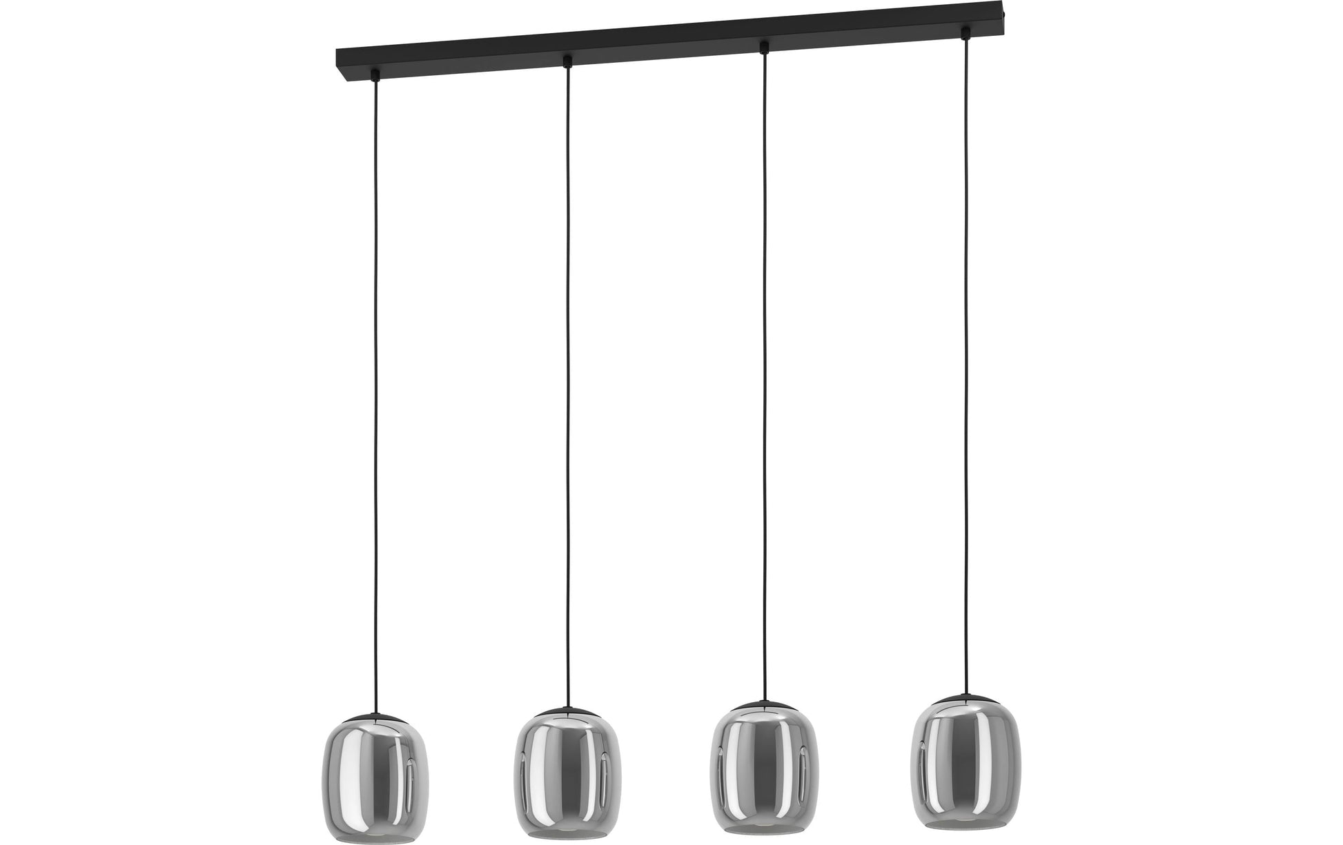EGLO Deckenleuchte Ciampino – 97,5 × 110 cm, 112 W, schwarz, exkl. E27, 4-flammig