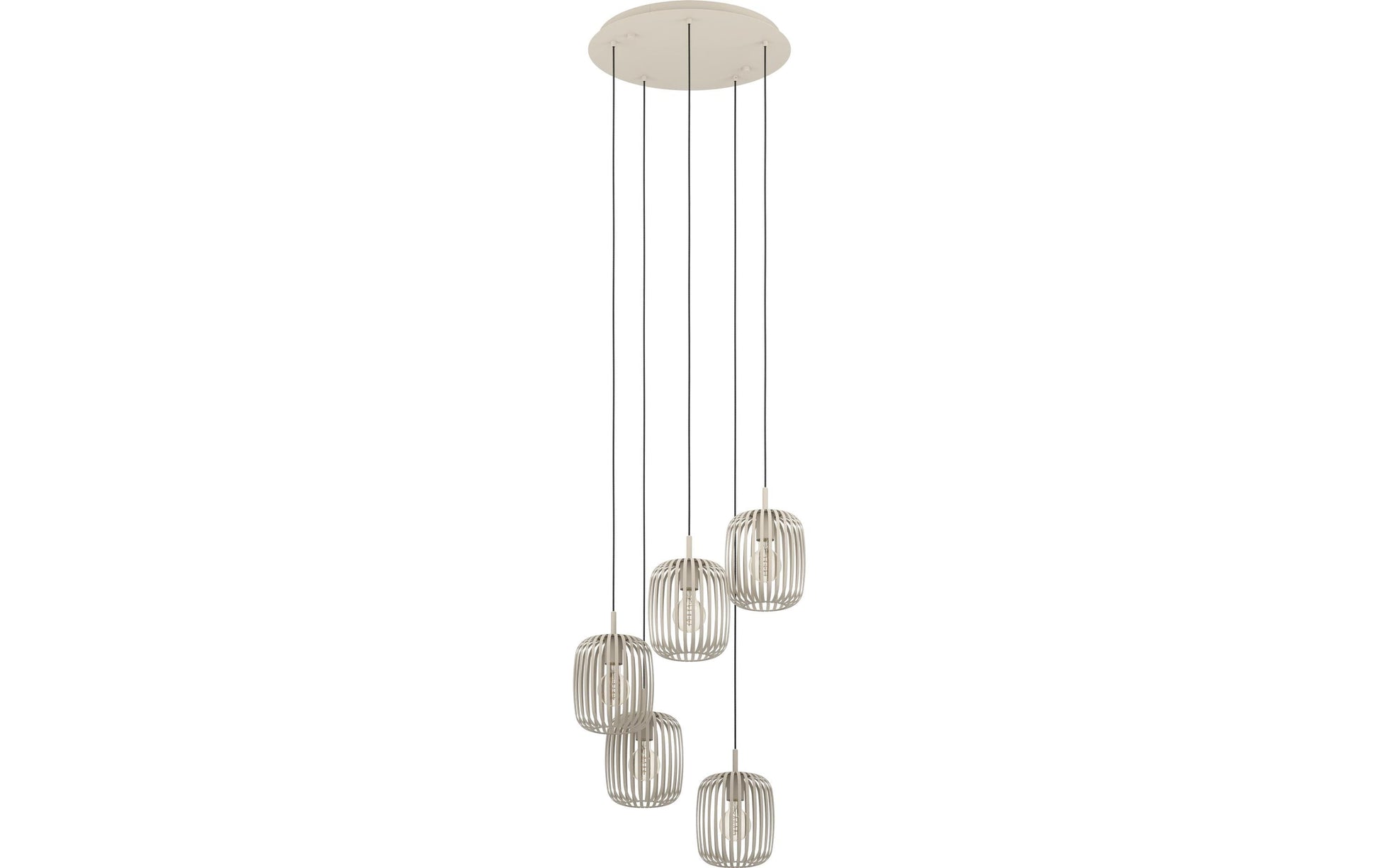 EGLO Pendelleuchte ROMAZZINA – Ø 50 × 200 cm, 200 W, nicht dimmbar, beige, exkl. E27