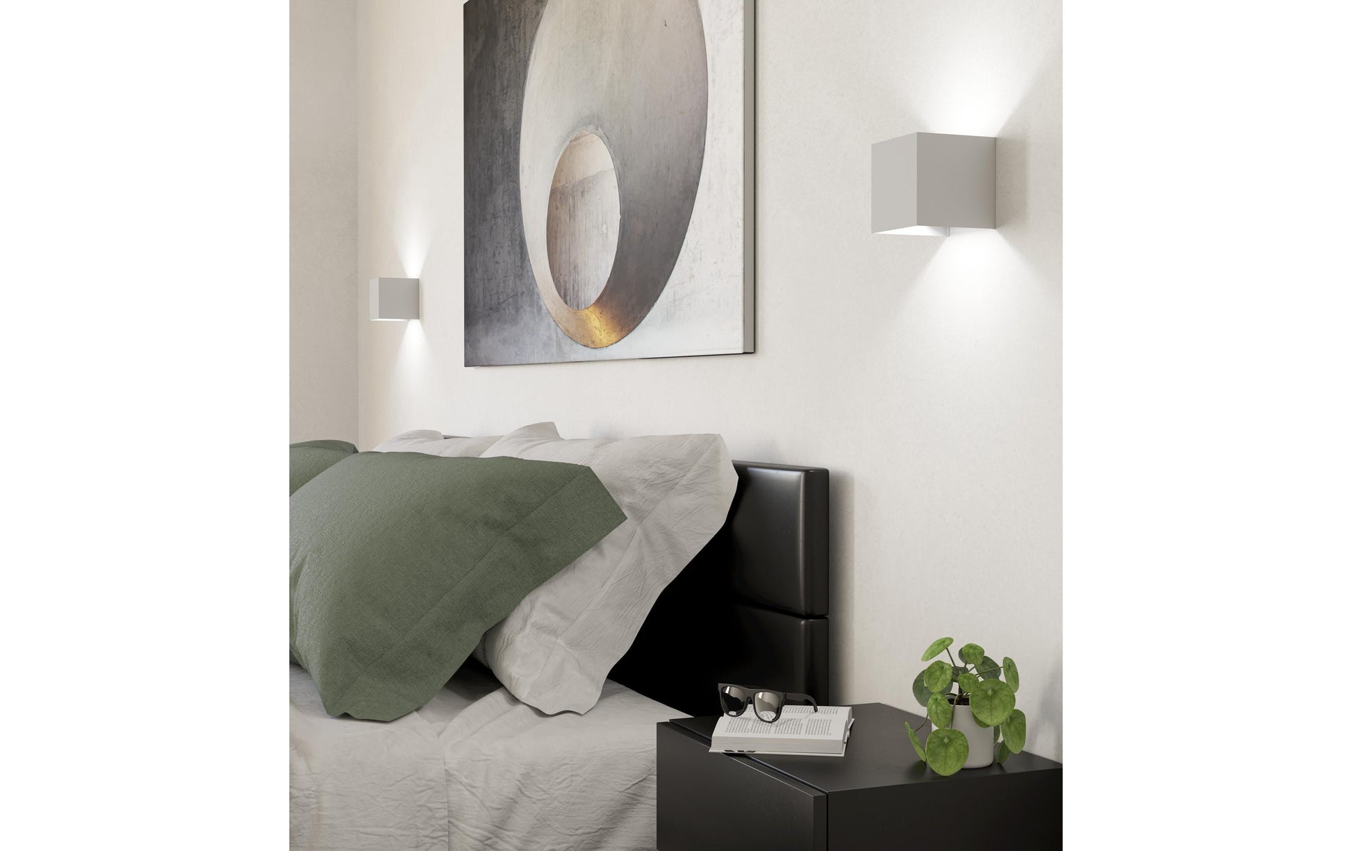 EGLO Wandleuchte VALMONTONE – 10 × 10 × 10 cm, 400 lm, 2 W, 3000 K, weiss, inkl. Leuchtmittel