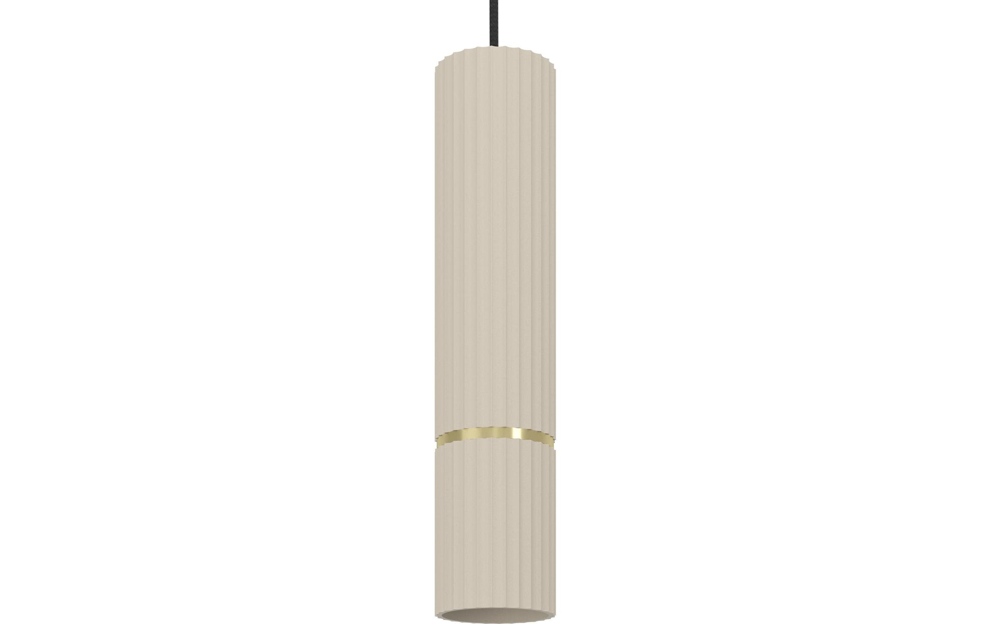 EGLO Pendelleuchte CAMINIA – 77 × 9 × 110 cm, 1035 lm, 14,1 W, 3000 K, beige/ messing, höhenverstellbar