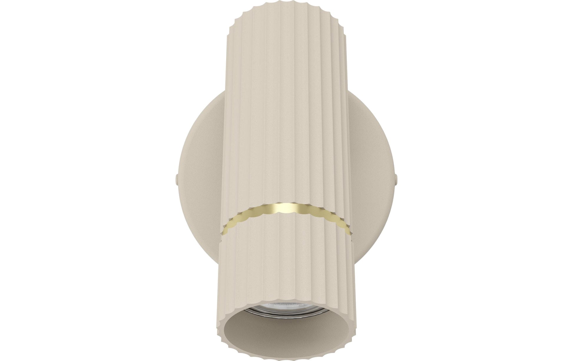 EGLO Wandleuchte CAMINIA – Ø 14 × 15,5 cm, 345 lm, 4,7 W, 3000 K, dimmbar, beige, Ein/Aus-Schalter