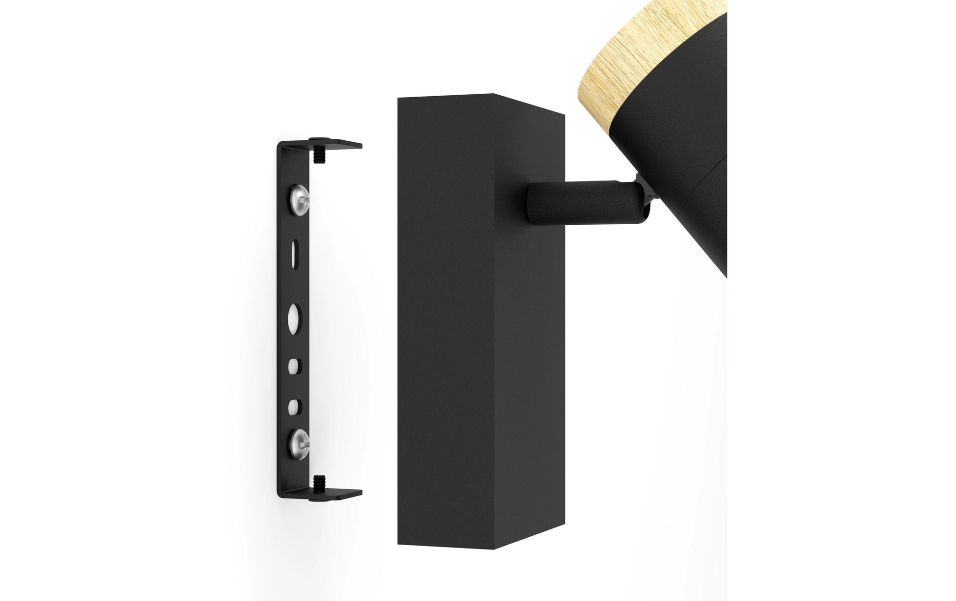 EGLO Wand-/Deckenleuchte Cartagena – 345 lm, 4,5 W, 3000 K, schwarz/braun, inkl. GU10