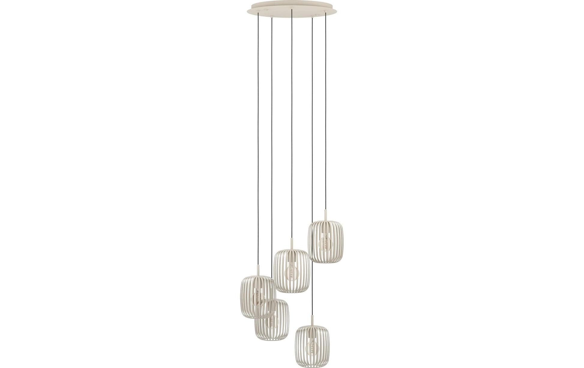 EGLO Pendelleuchte ROMAZZINA – Ø 50 × 200 cm, 200 W, nicht dimmbar, beige, exkl. E27