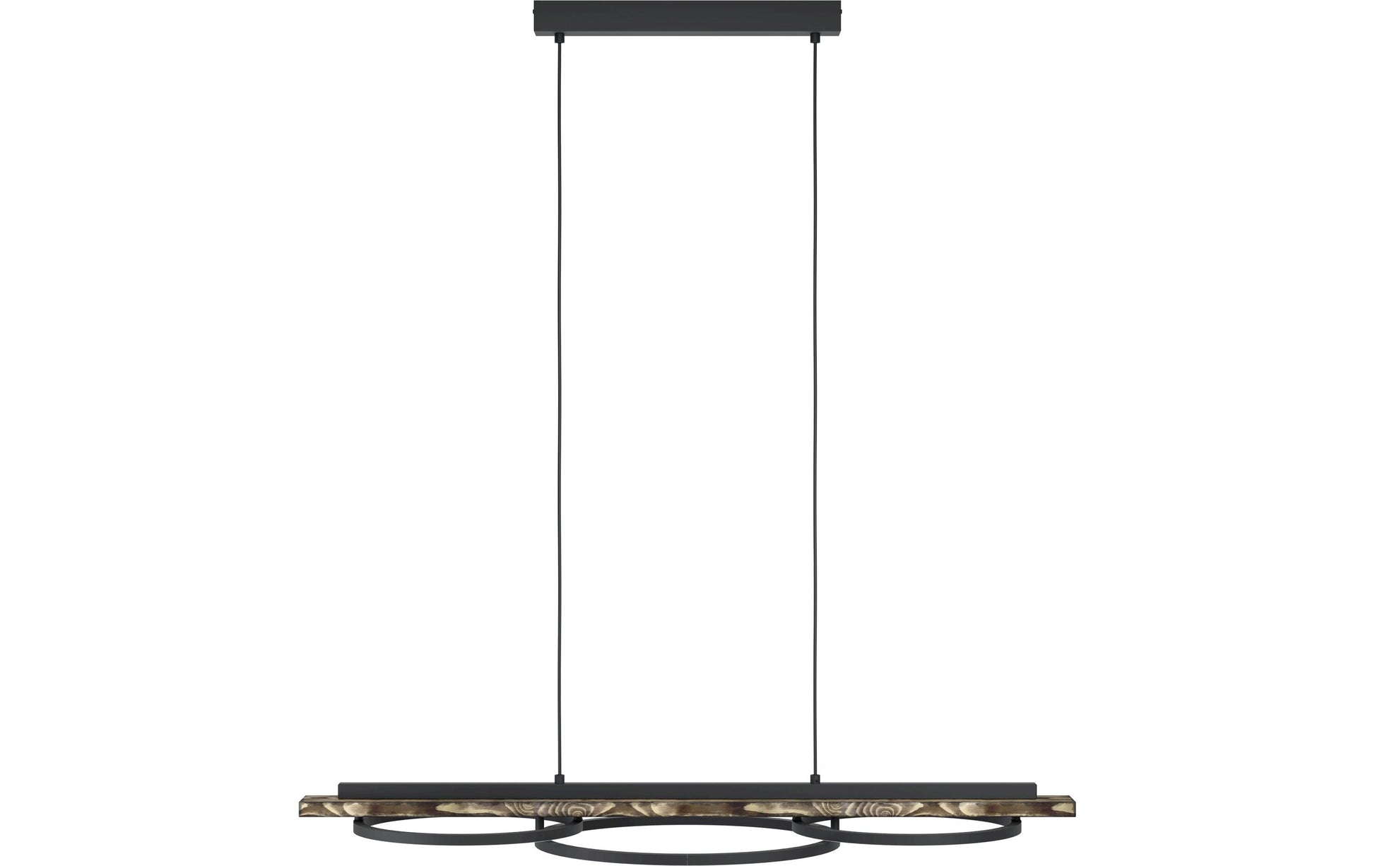 EGLO LED Pendelleuchte BOYAL – 40 × 110 cm, 5850 lm, 40,5 W, 3000 K, dimmbar, braun, inkl. Leuchtmittel