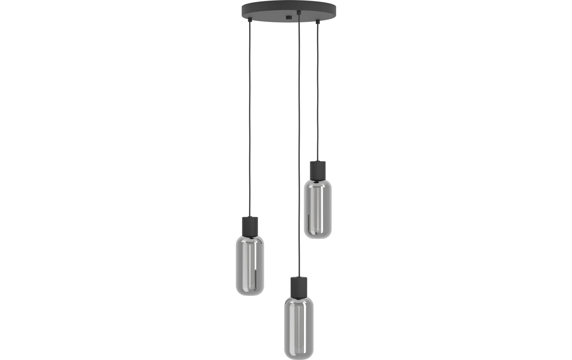 EGLO Pendelleuchte MAIONE – Ø 30 cm, 12 W, nicht dimmbar, E27 (3×), exkl. Leuchtmittel, schwarz