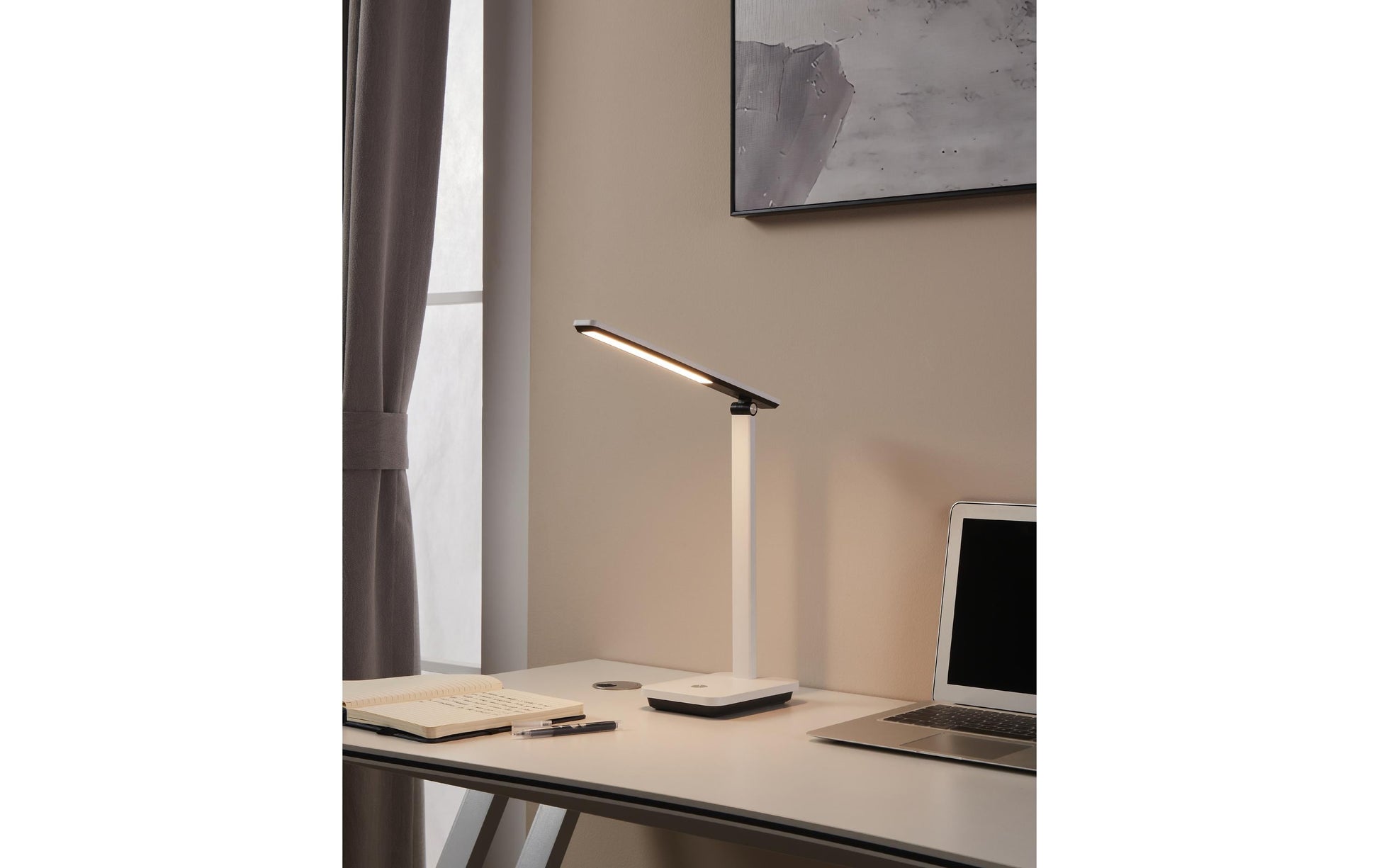 EGLO Tischleuchte Iniesta – LED 3,6 W, 360 lm, 3000–6500 K, dimmbar, Touch-Dimmer – Weiss