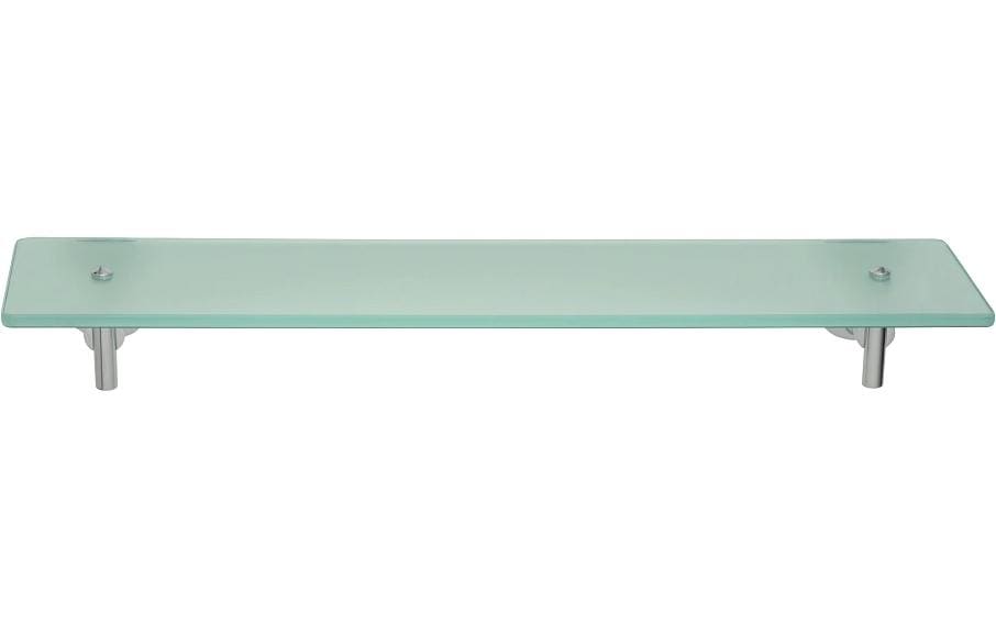 TESA Seifenhalter (Wand) – 55×12×7 cm, Glas/Metall, Klebestreifen, Edelstahl/Transparent