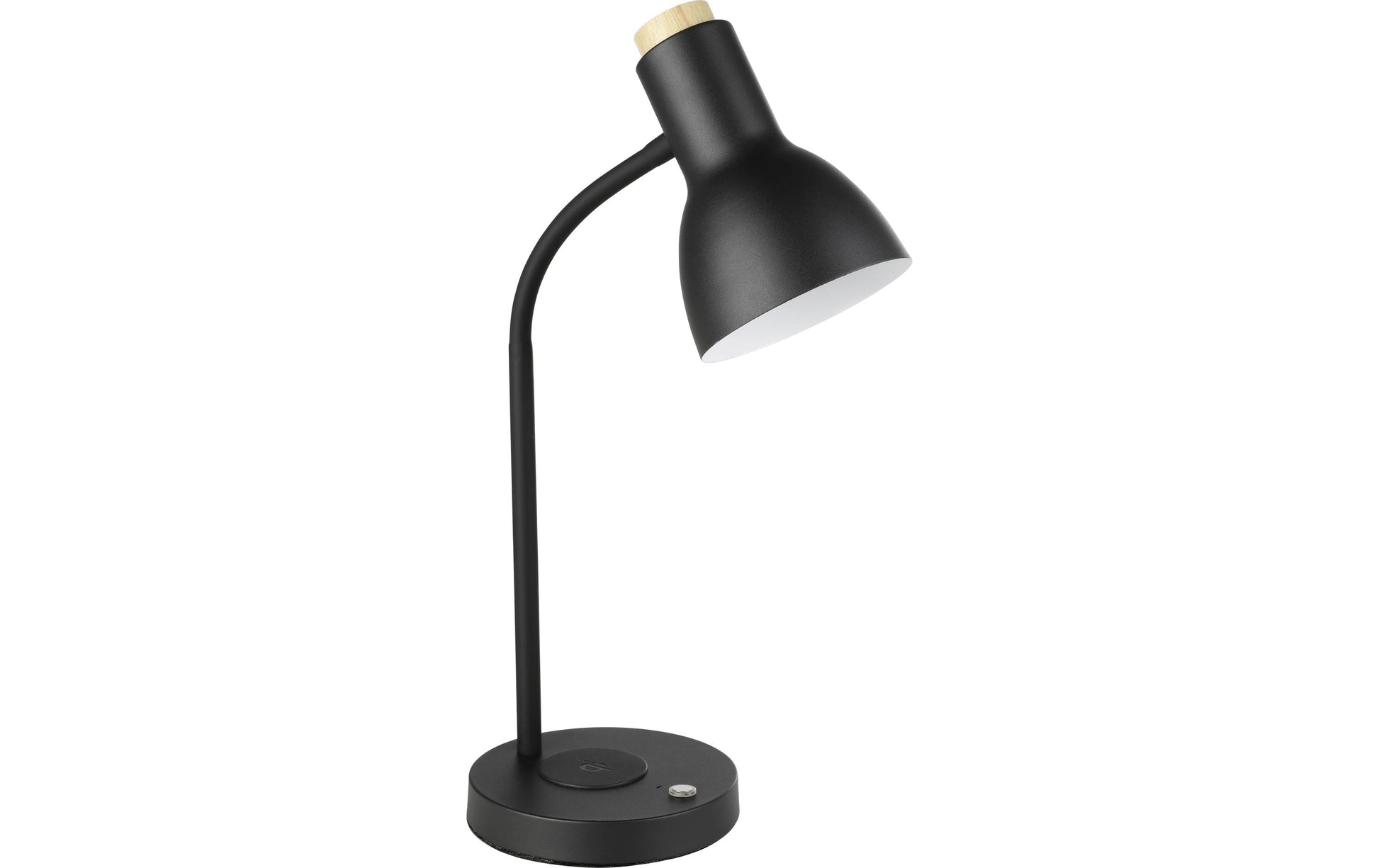 EGLO Tischleuchte VERADAL-QI – 720 lm, 5,5 W, 3000 K, Touch, dimmbar, schwarz, Qi