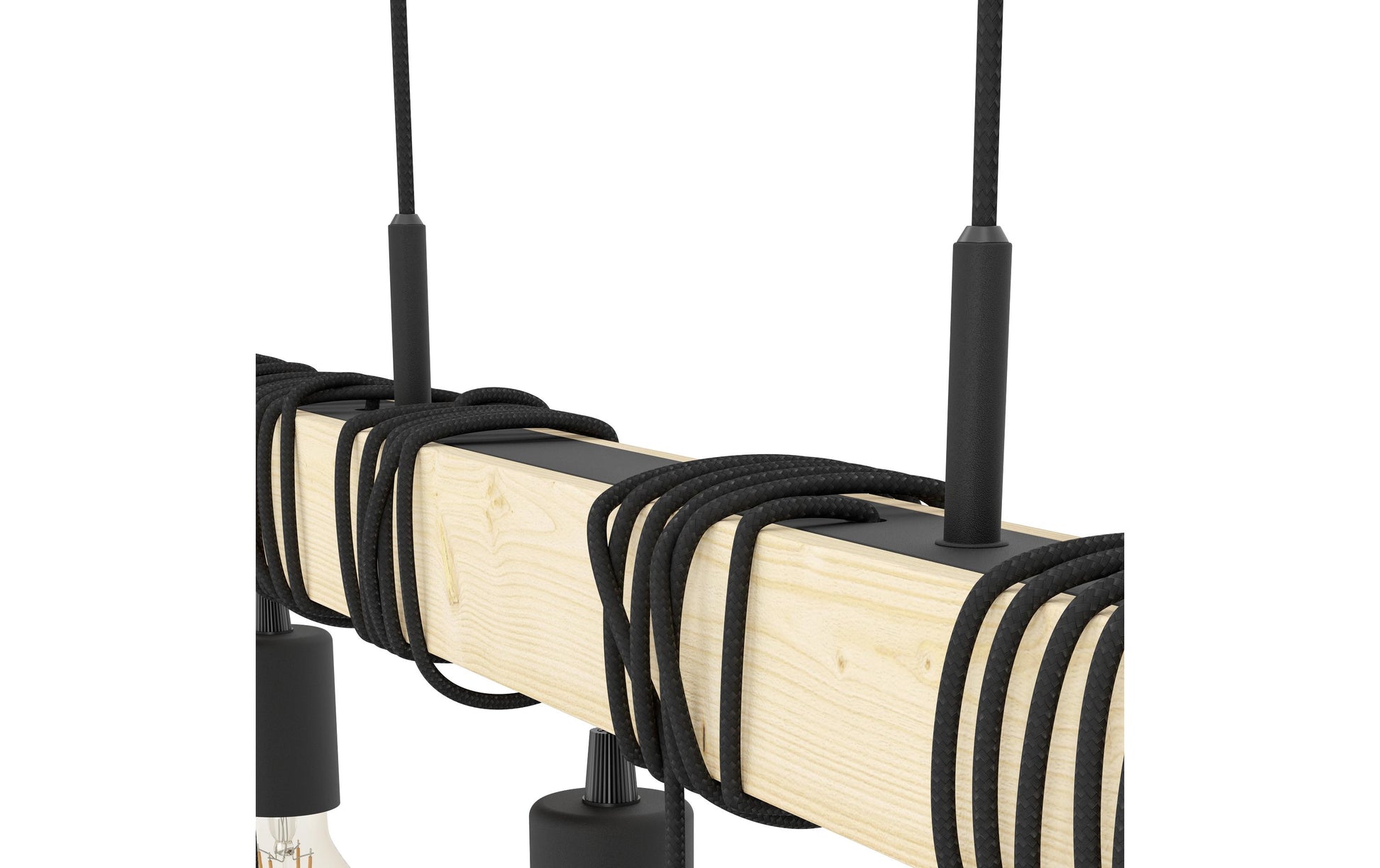 EGLO Pendelleuchte Townshend – 10,0 × 100,0 × 110,0 cm, 360 W, nicht dimmbar, schwarz/braun