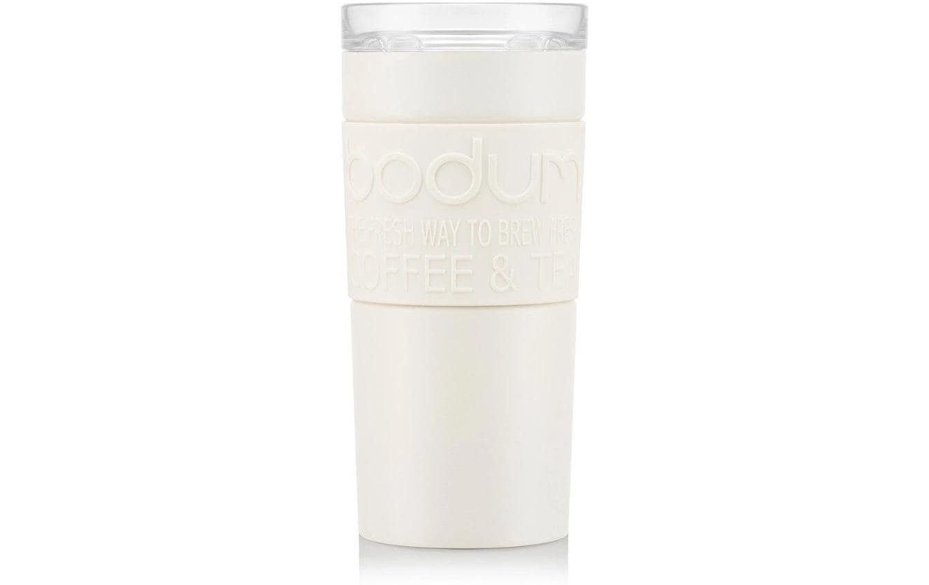 Bodum Travel Mug Thermobecher 350 ml – Doppelwandig, Kunststoff, Weiss