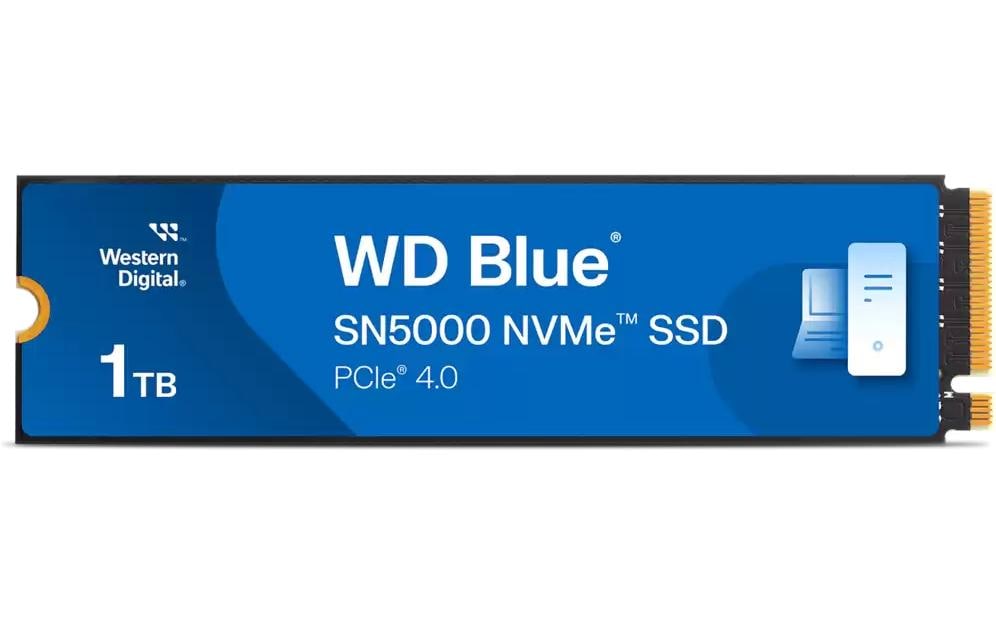 Western Digital Blue SN5000 1 TB – M.2 2280, PCIe 4.0 NVMe, 5150/4900 MB/s