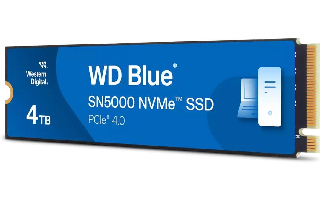 Western Digital Blue SN5000 – 4 TB, M.2 2280 (22×80 mm), PCIe 4.0 NVMe, für PC/Laptop