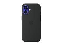 Apple Backcover – für Apple iPhone 16 – schwarz – Silikon, MagSafe-kompatibel
