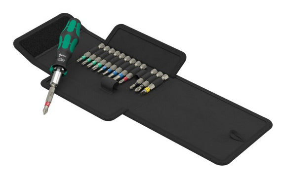 Wera Kraftform Kompakt – Schraubenzieher-Set, 14-teilig, mit Ratsche, magnetisch, Etui, 05051060001