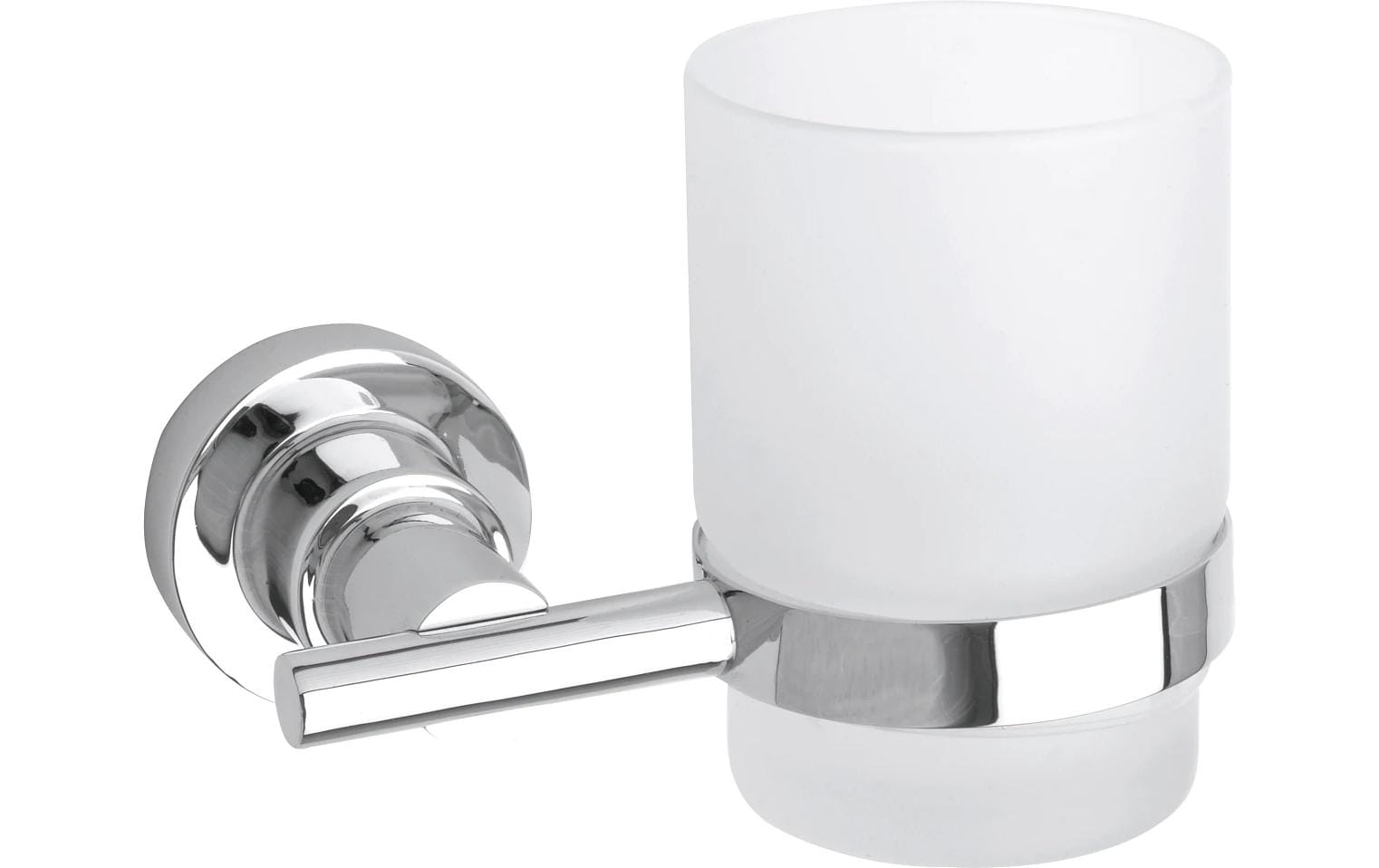 TESA Zahnputzbecher – 12×10×9,5 cm, Metall, Klebestreifen, Edelstahl/Weiss