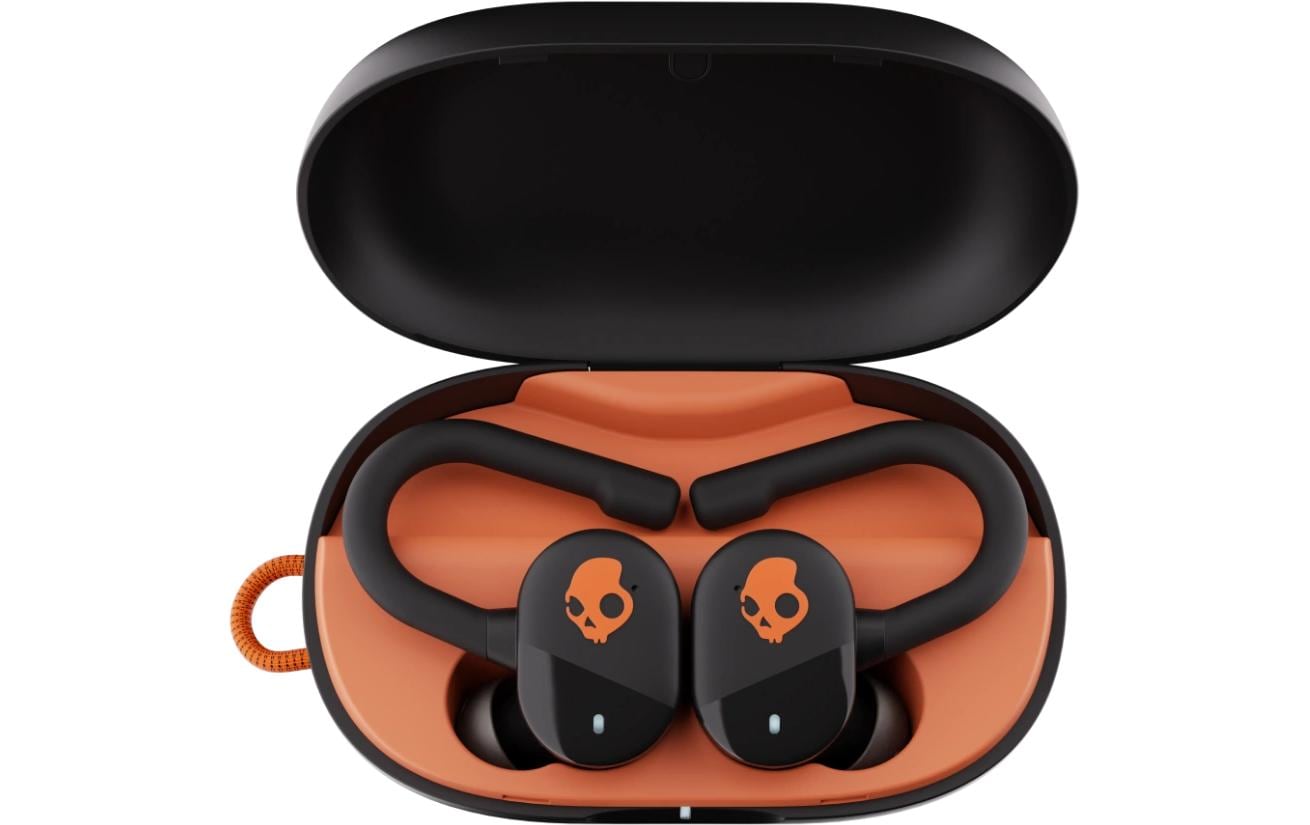 Skullcandy Push Play Active TWS In-Ear – Stereo, mit Ladecase, Schwarz/Orange, BT 5.3