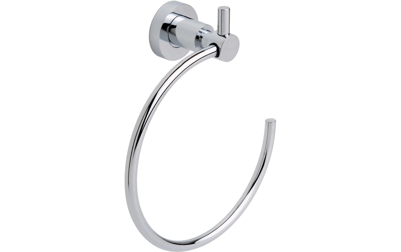 TESA Handtuchring – Klebemontage – 18,5 × 7,6 cm – Silber – Metall – Belastbarkeit 6 kg