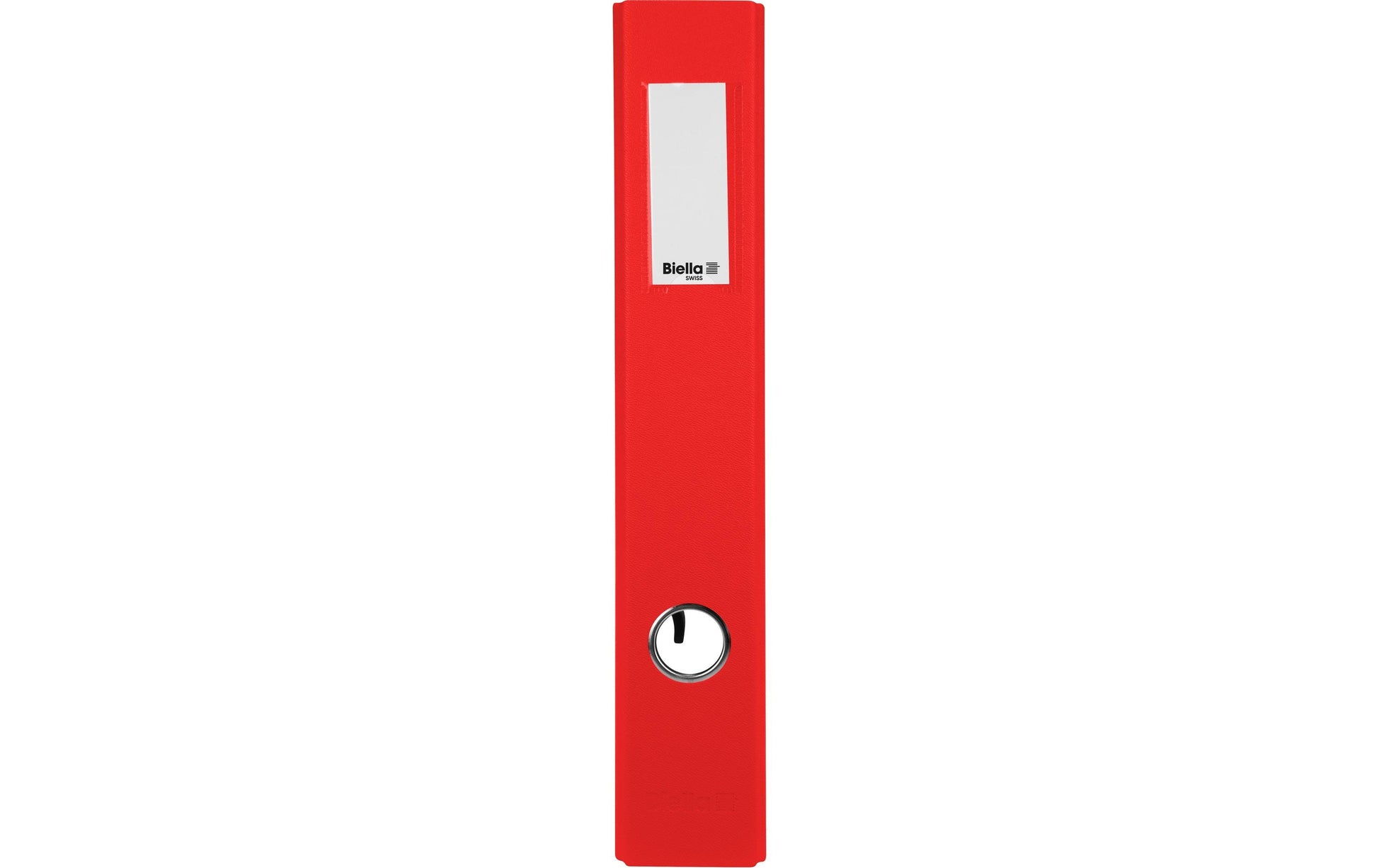 Biella Ordner – A4 hoch – 2-Ring Hebelmechanik, Rücken 40 mm – rot, mit Niederhalter, mit Griffloch, FSC