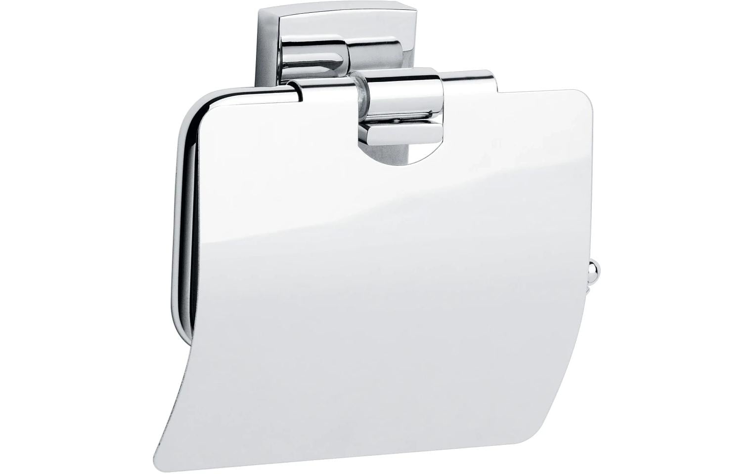 TESA Toilettenpapierhalter – Edelstahl, klebend, wandmontiert, 14,2 × 4,7 × 9,5 cm