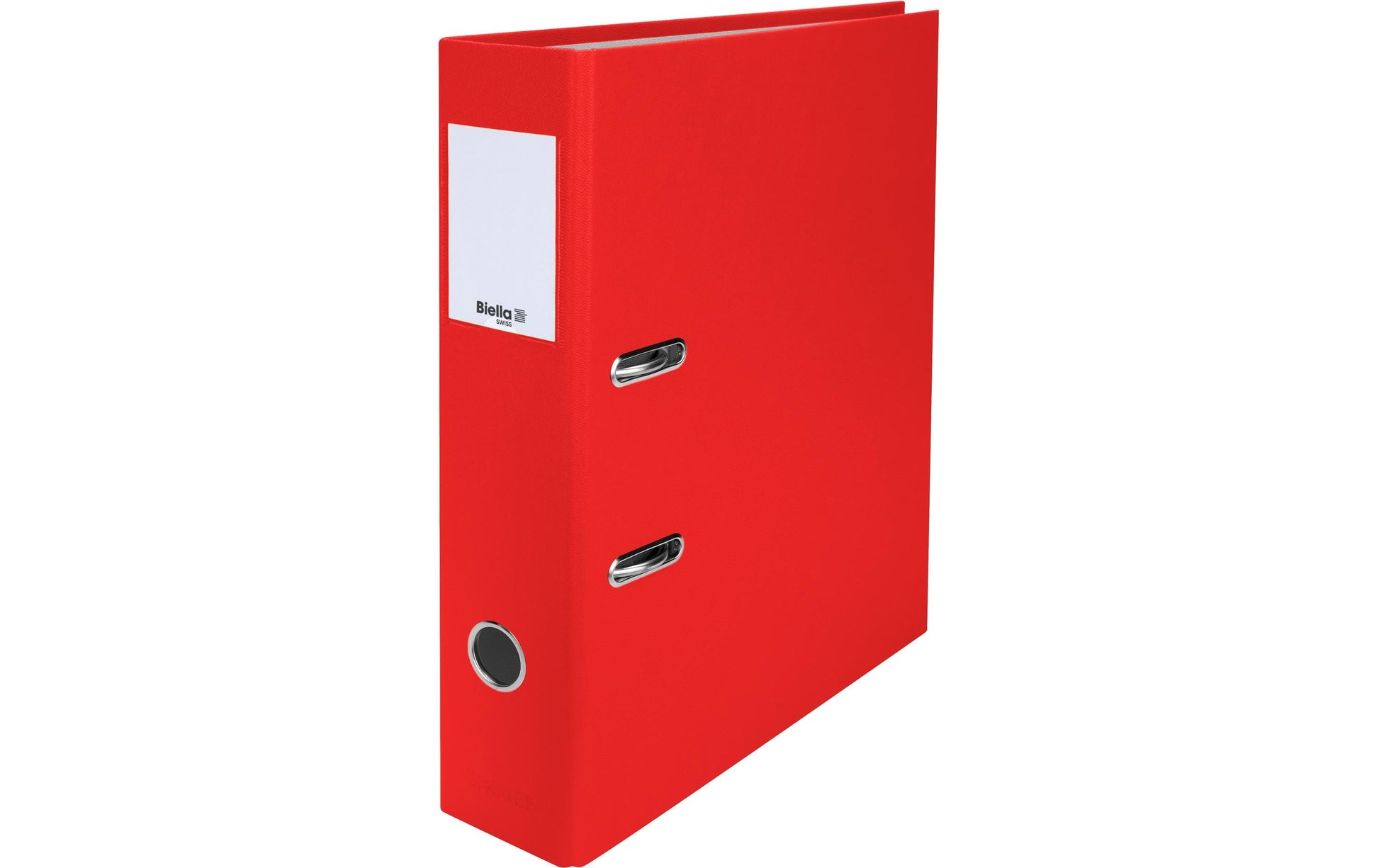 Biella Ordner – A4 hoch – 2-Ring Hebelmechanik, Rücken 70 mm – rot, Karton, mit Niederhalter, FSC