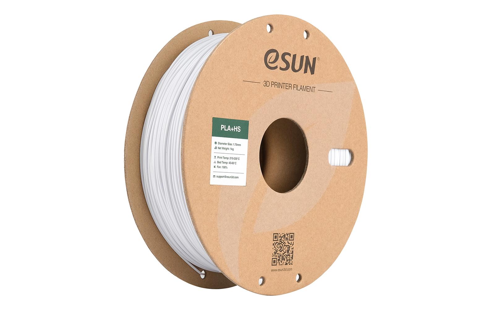 eSUN PLA+ HS Kaltweiss – PLA+ Material, 1,75 mm Ø