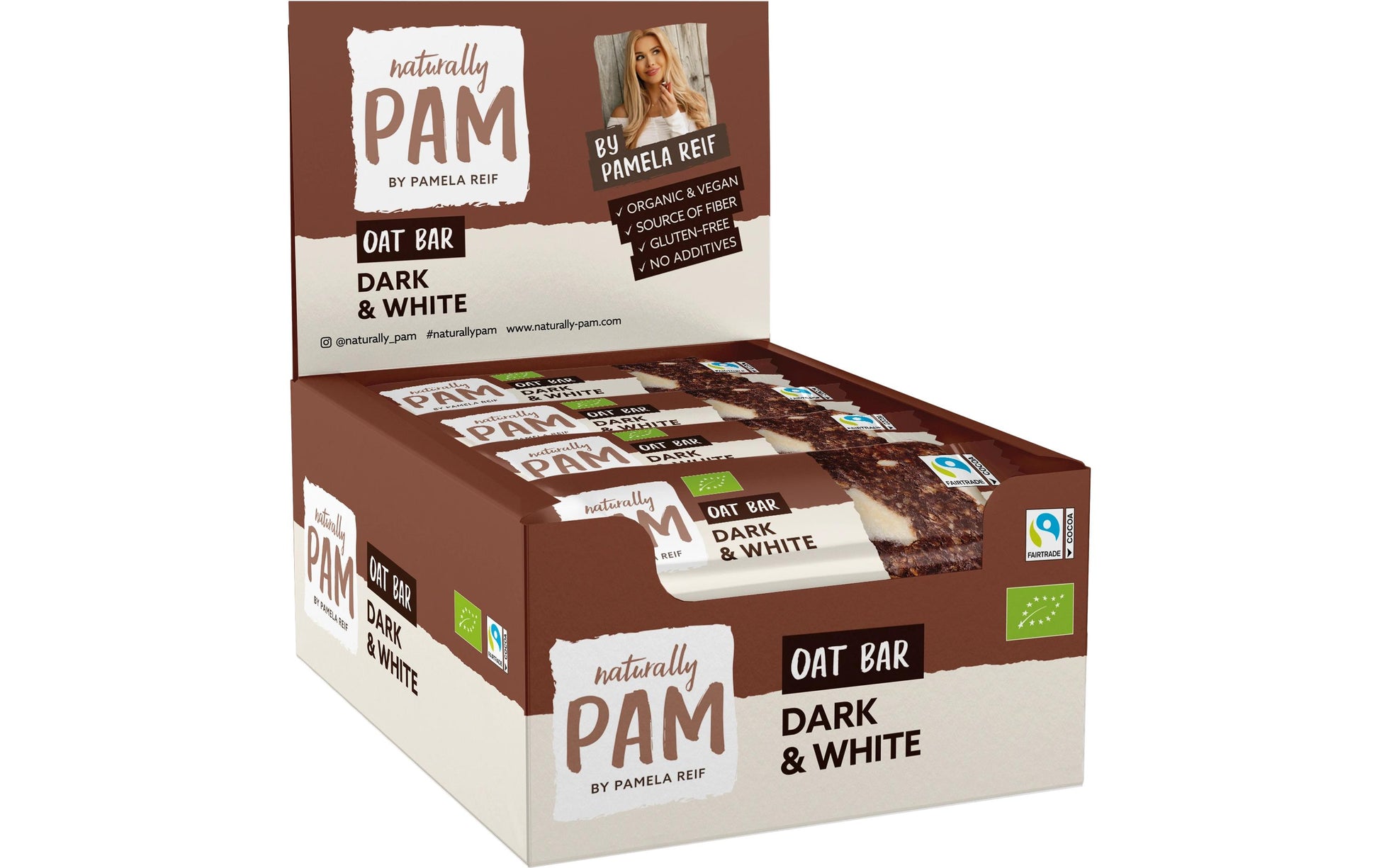 Naturally pam Bio Hafer Riegel Müesli & Cerealien Dunkle & weisse Schokolade, bio – 12 × 40 g