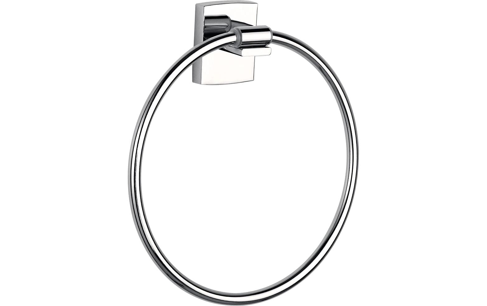 TESA 40266-00000-00 Handtuchring – Klebemontage – 18,5 × 20 cm – Silber – Metall