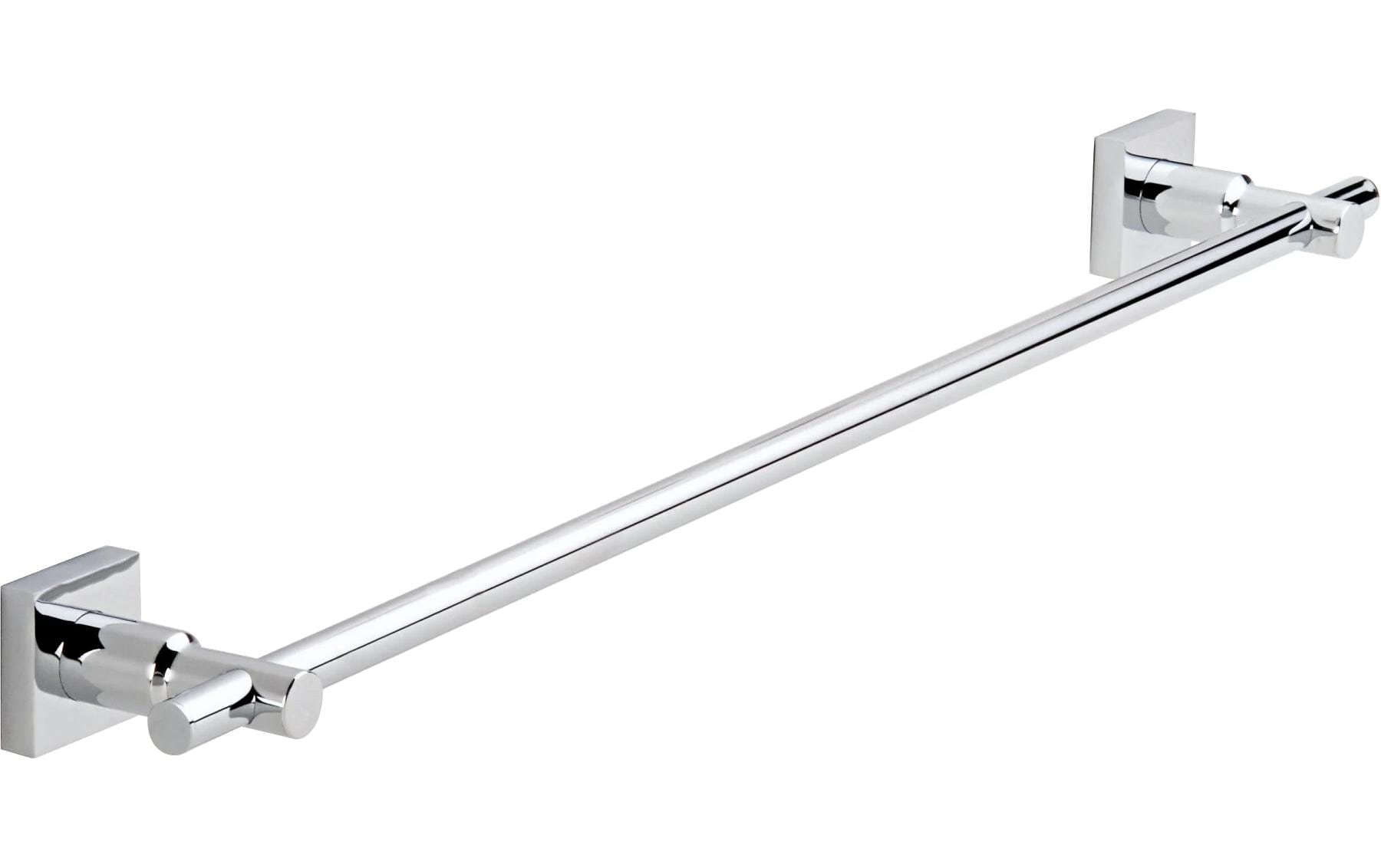 TESA Handtuchhalter (einfach) – 70×9×5 cm, Edelstahl, Wandmontiert, Klebestreifen, Silber