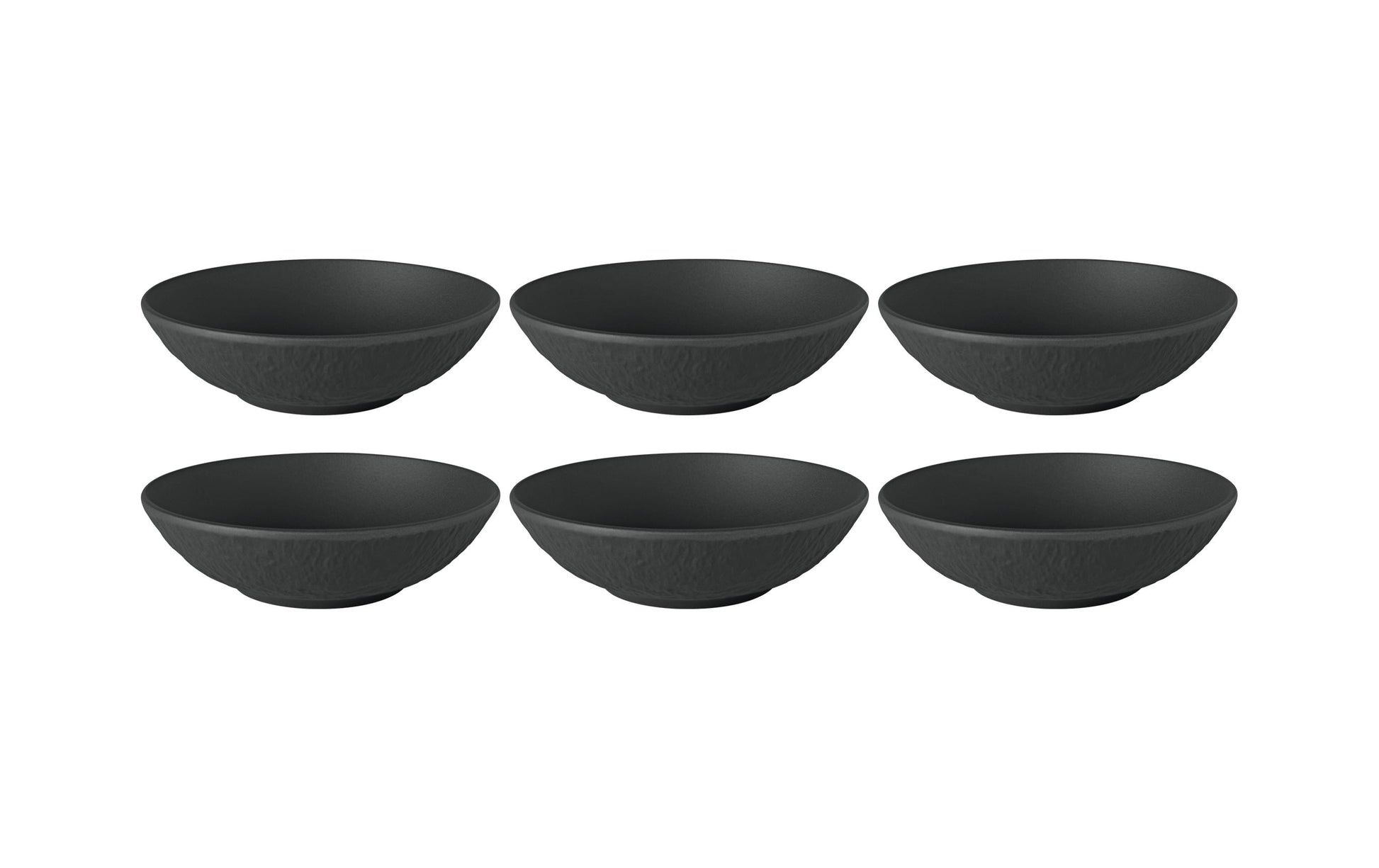 Villeroy & Boch Dessertschale – Porzellan, Schwarz, Rund, 6 Stück