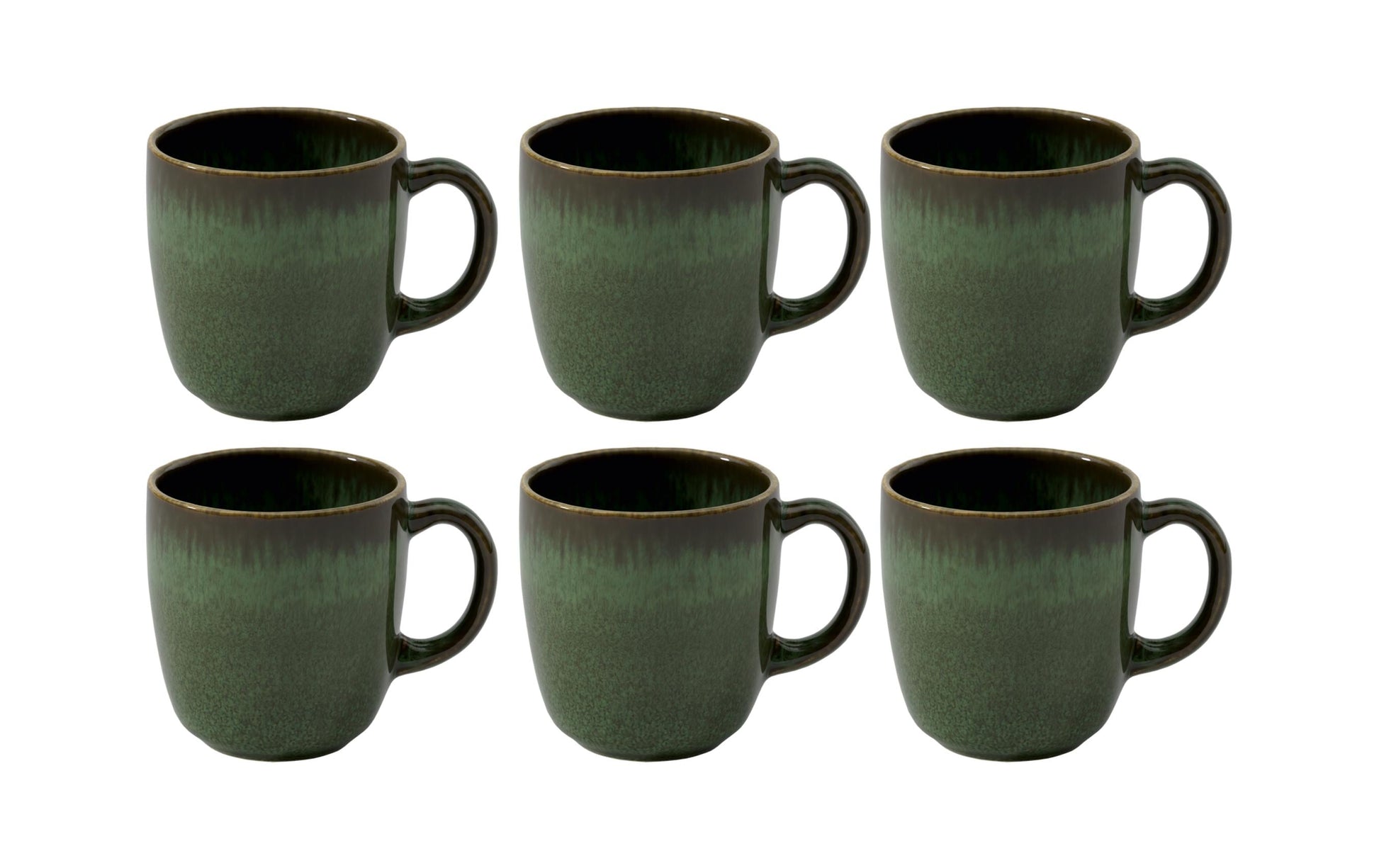 Villeroy & Boch Kaffeetasse – 0,16 l, Steingut, Grün, mit Henkel, 6 Stück