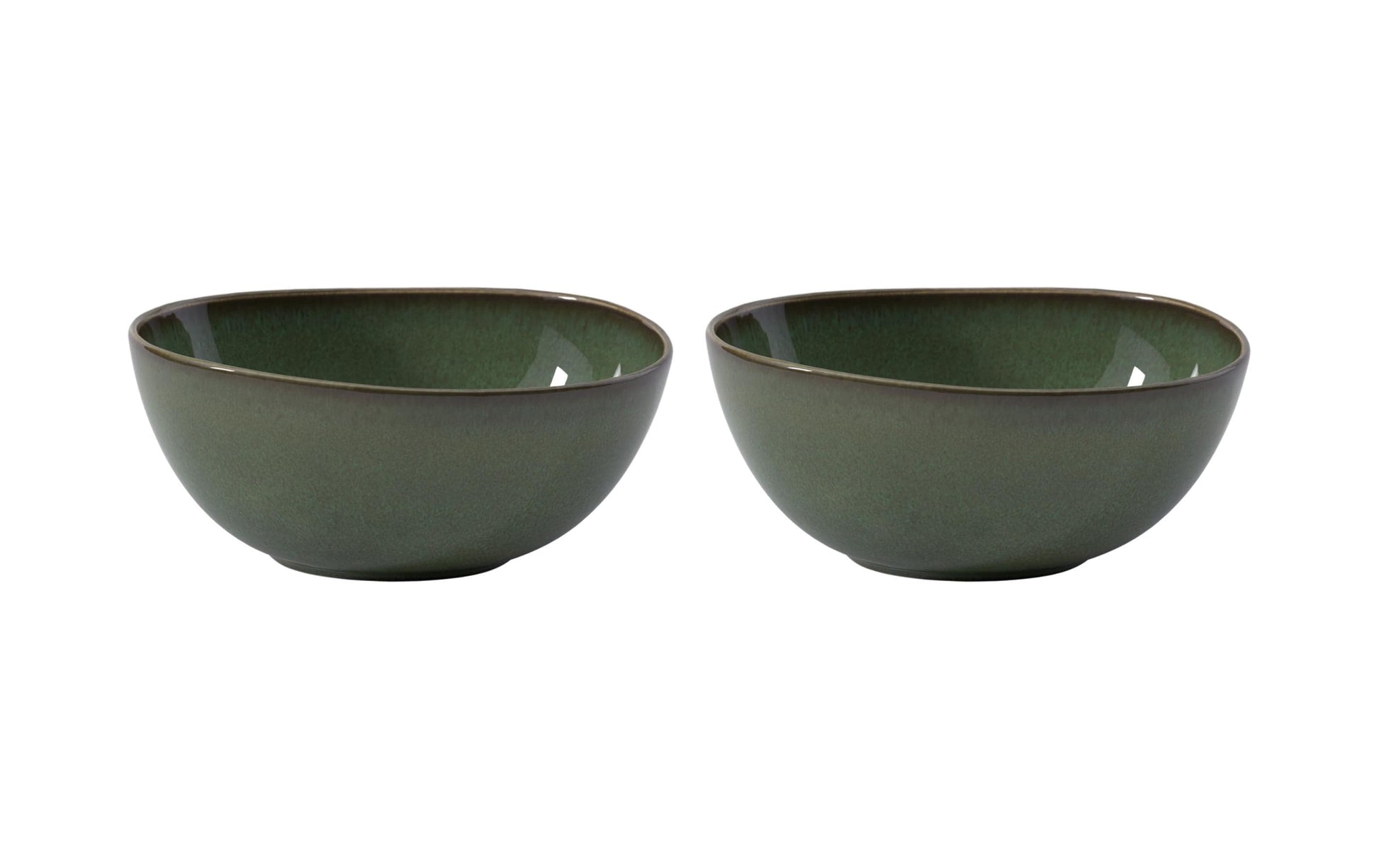 Villeroy & Boch Salatschüssel Lave – 2,2 l, H 10,7 cm, Steingut, Grün, spülmaschinenfest, mikrowellengeeignet