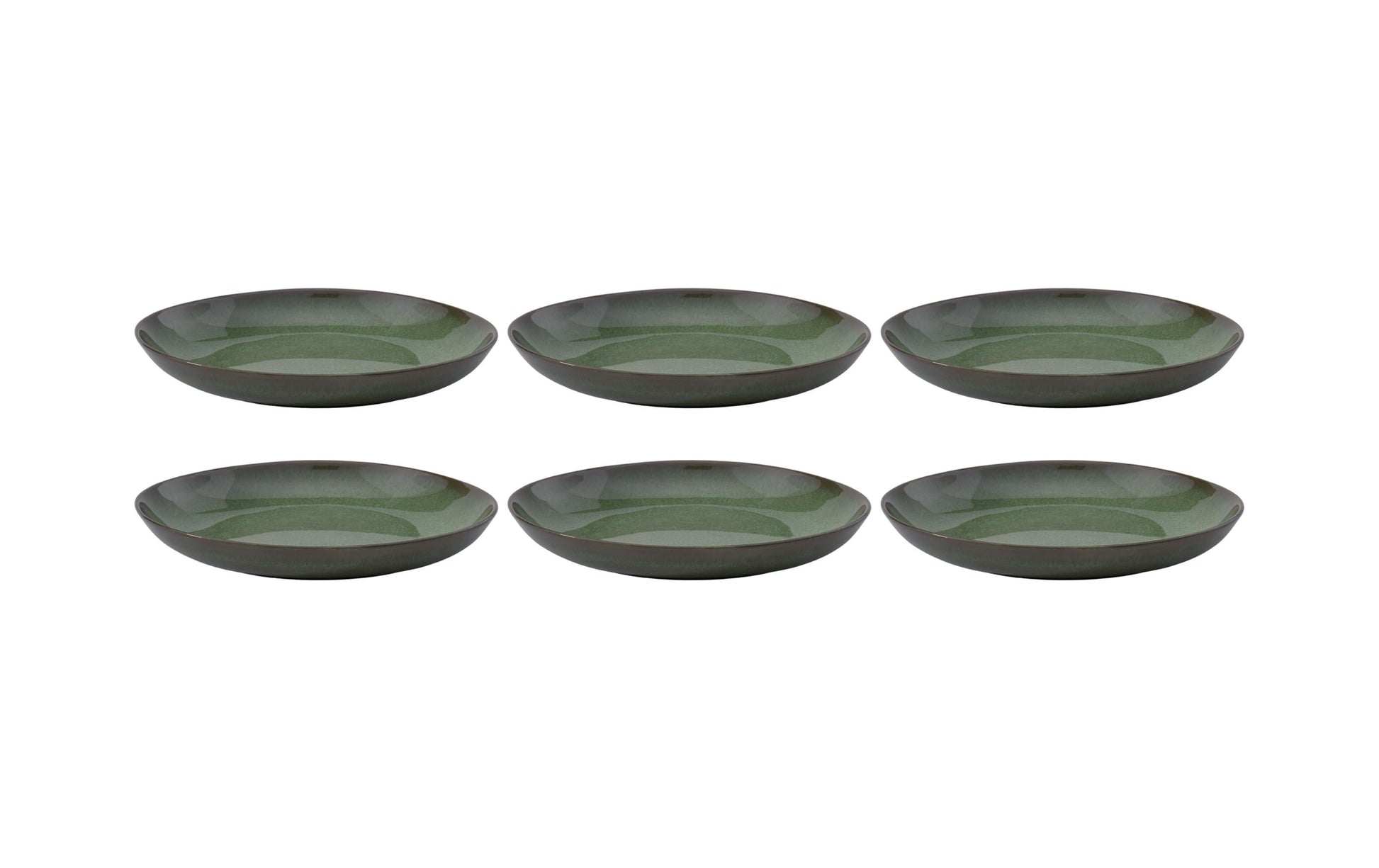 Villeroy & Boch Schale – Ø 27,0 cm, Steingut, Grün, 6 Stück