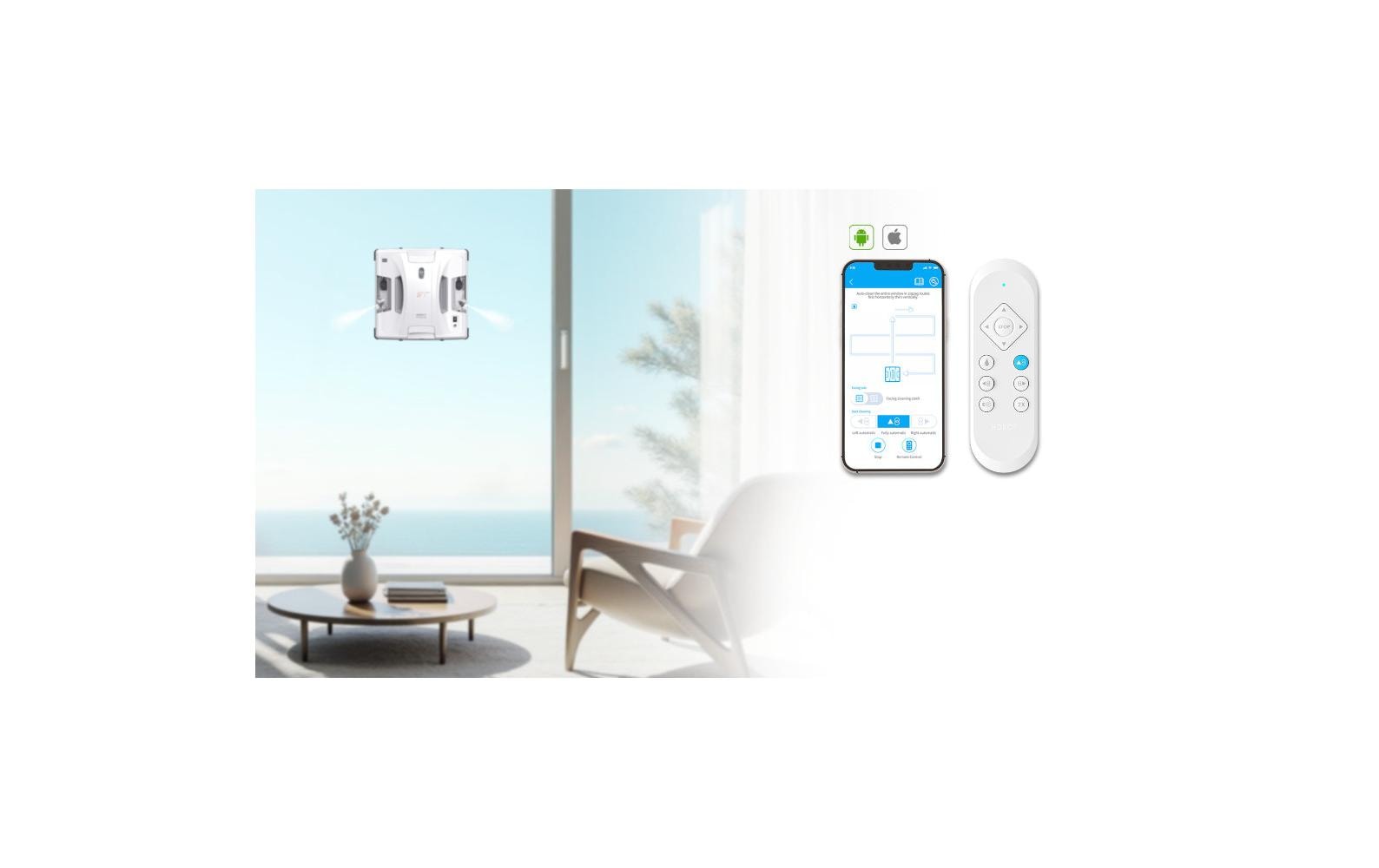 Hobot Fensterputzroboter – Weiss, für Fenster