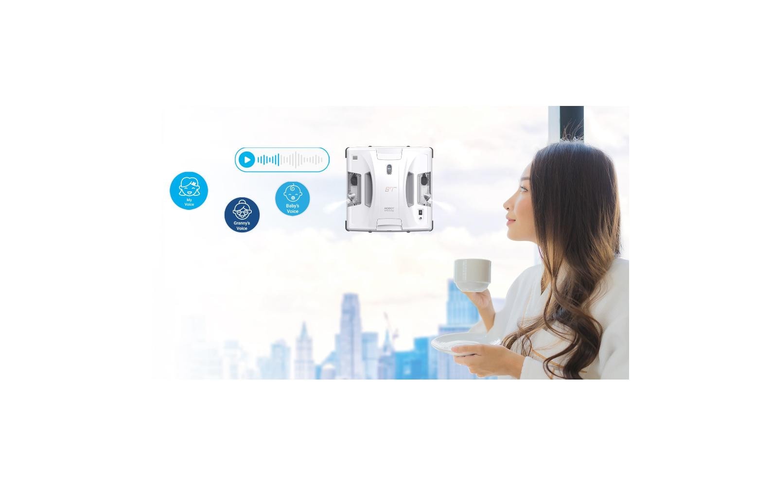 Hobot Fensterputzroboter – Weiss, für Fenster